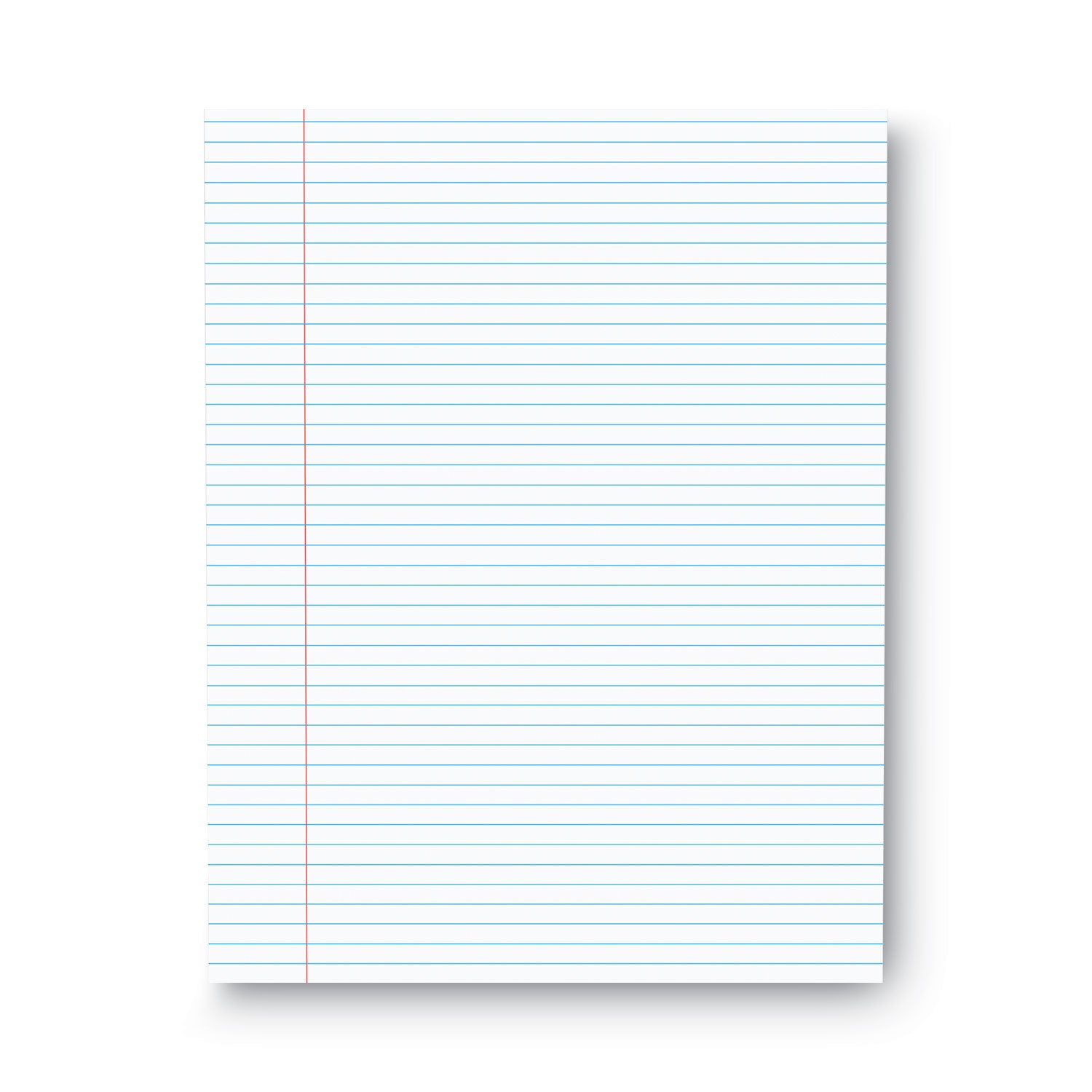 Glue Top Pads, Narrow Rule, 50 White 8.5 x 11 Sheets, Dozen -