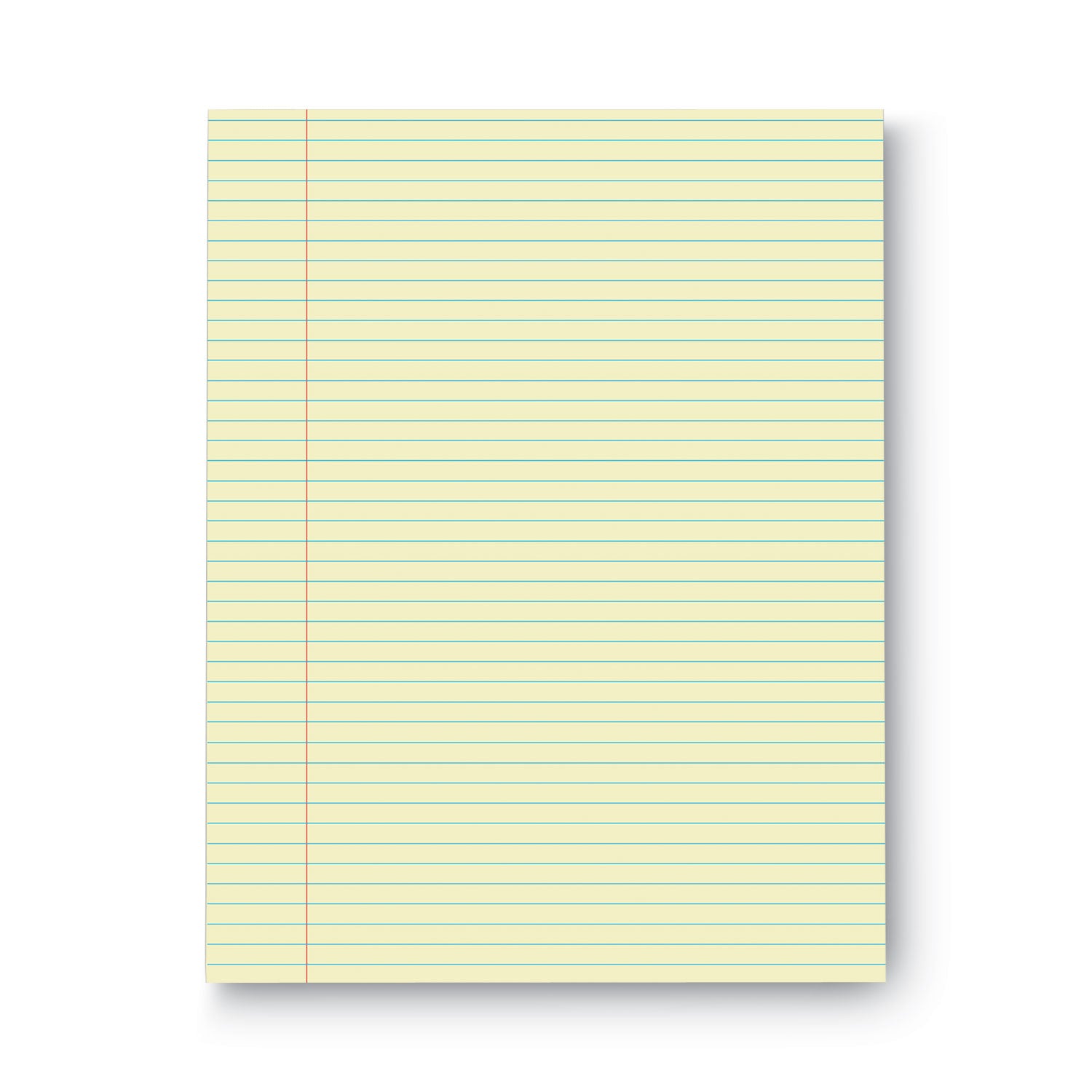 Glue Top Pads, Narrow Rule, 50 Canary-Yellow 8.5 x 11 Sheets, Dozen -