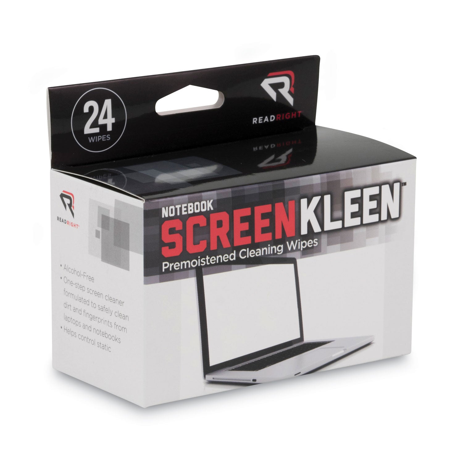 Notebook ScreenKleen Pads, Cloth, 7 x 5, White, 24/Box -