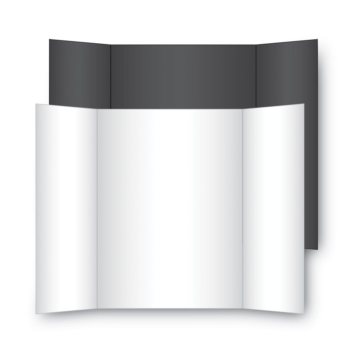 Two Cool Tri-Fold Poster Board, 36 x 48, Black/White, 6/Carton -