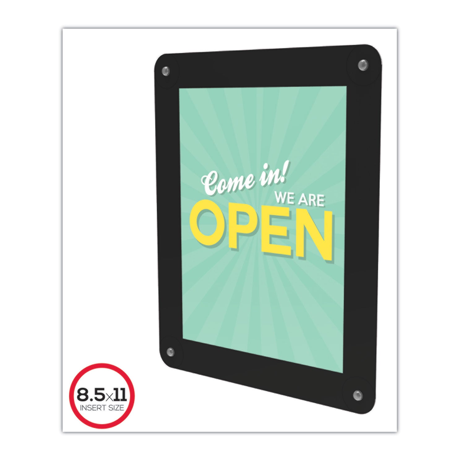 Superior Image Window Display, 8.5 x 11 Insert, Clear/Black -