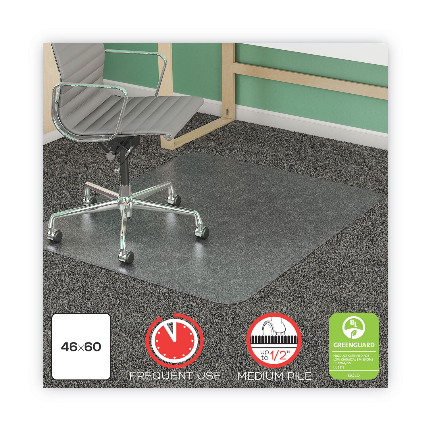 supermat-frequent-use-chair-mat-med-pile-carpet-roll-46-x-60-rectangle-clear_defcm14443fcom - 2