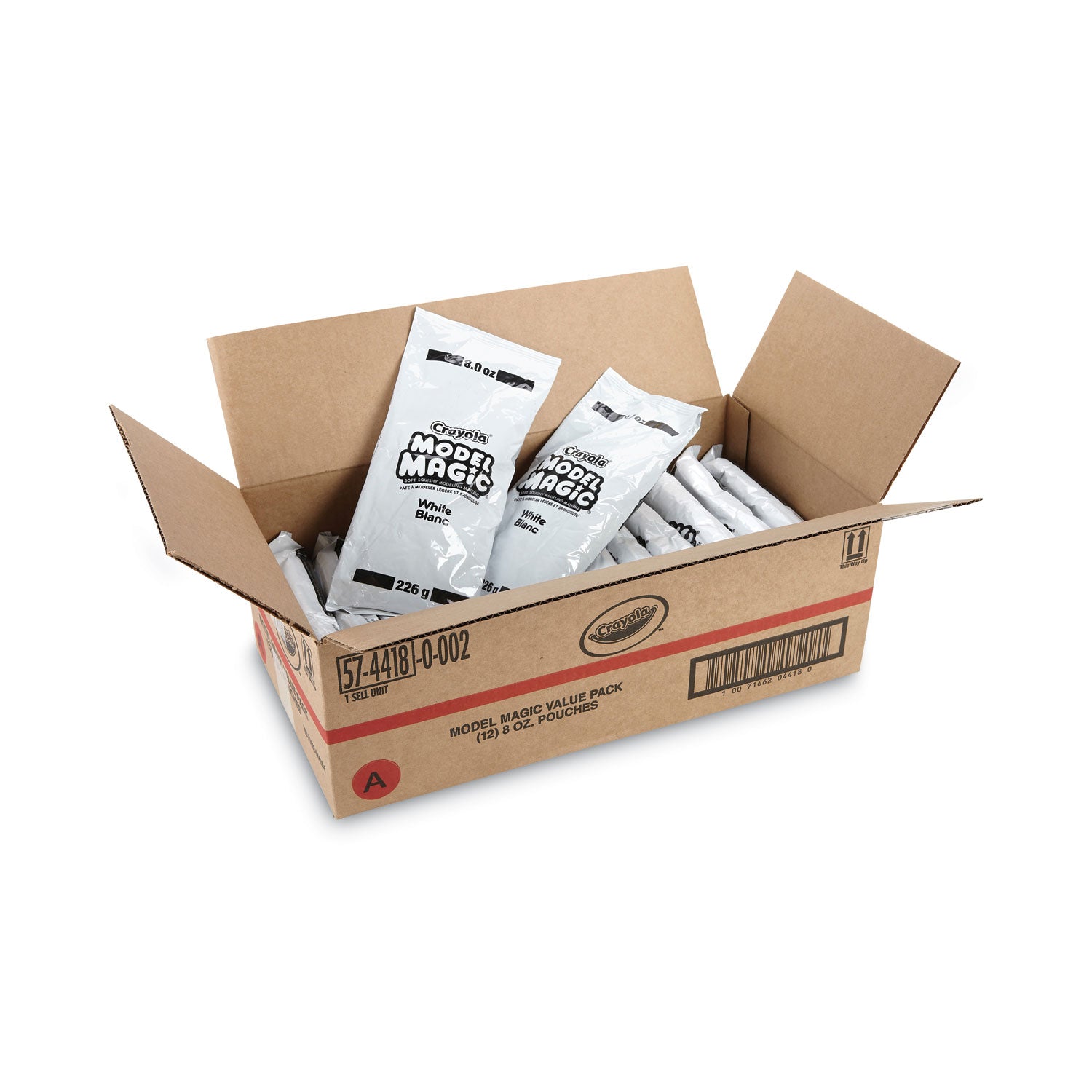 Model Magic Modeling Compound, 8 oz Packs, 12 Packs, White, 6 lbs -