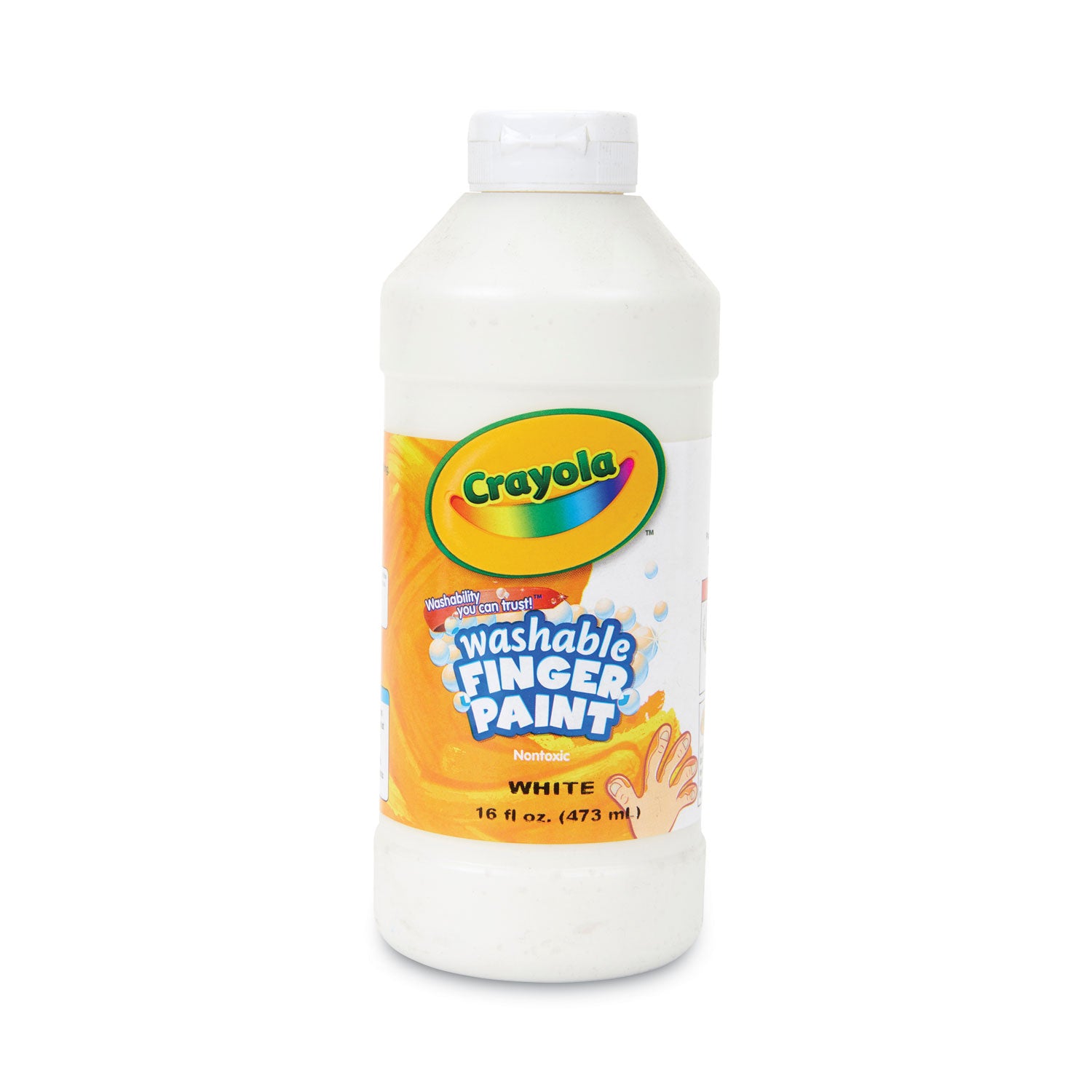 Washable Fingerpaint, White, 16 oz Bottle -