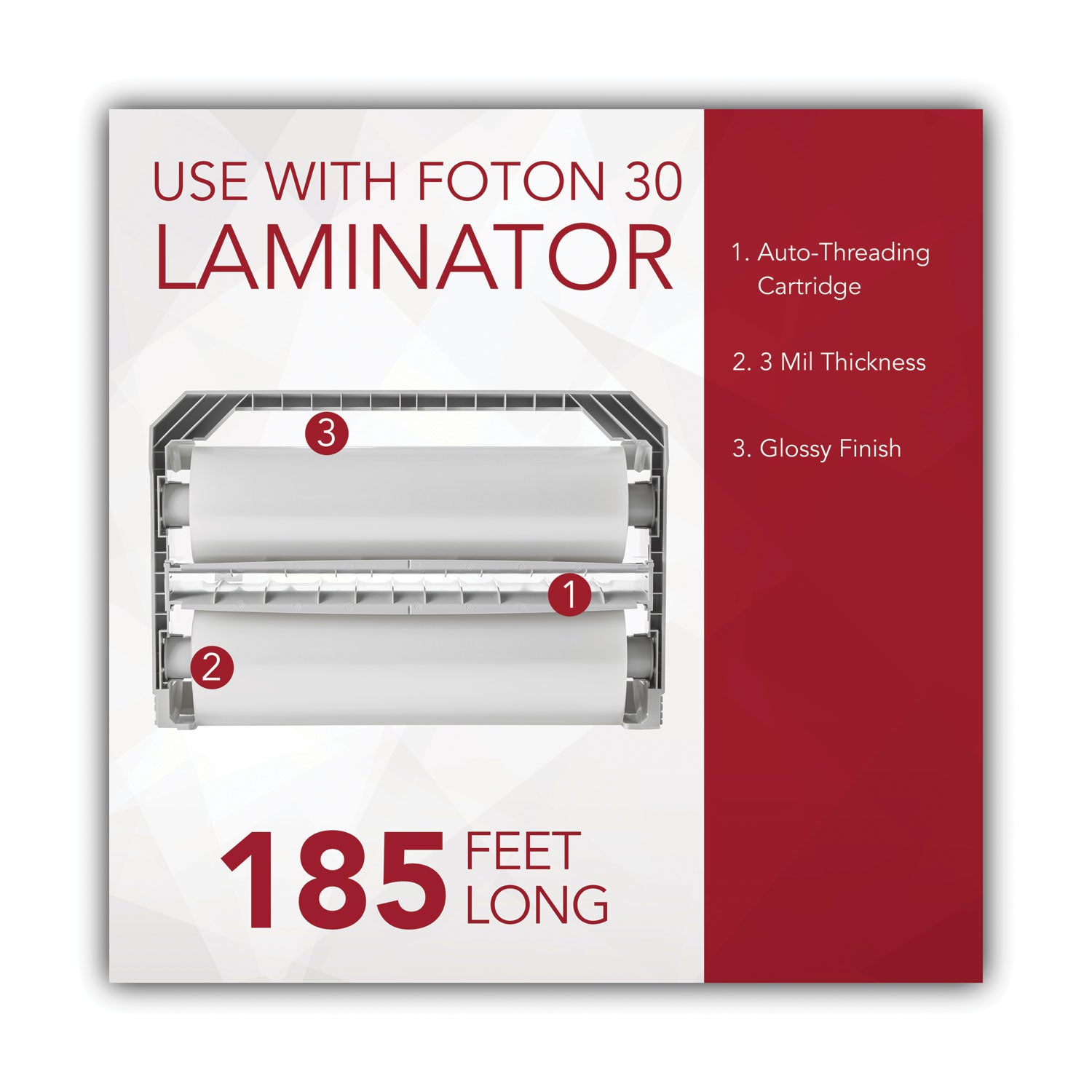 auto-threading-laminating-film-cartridge-refill-for-foton-30-3-mil-115-x-185-ft-gloss-clear_gbcfotonc003b - 2