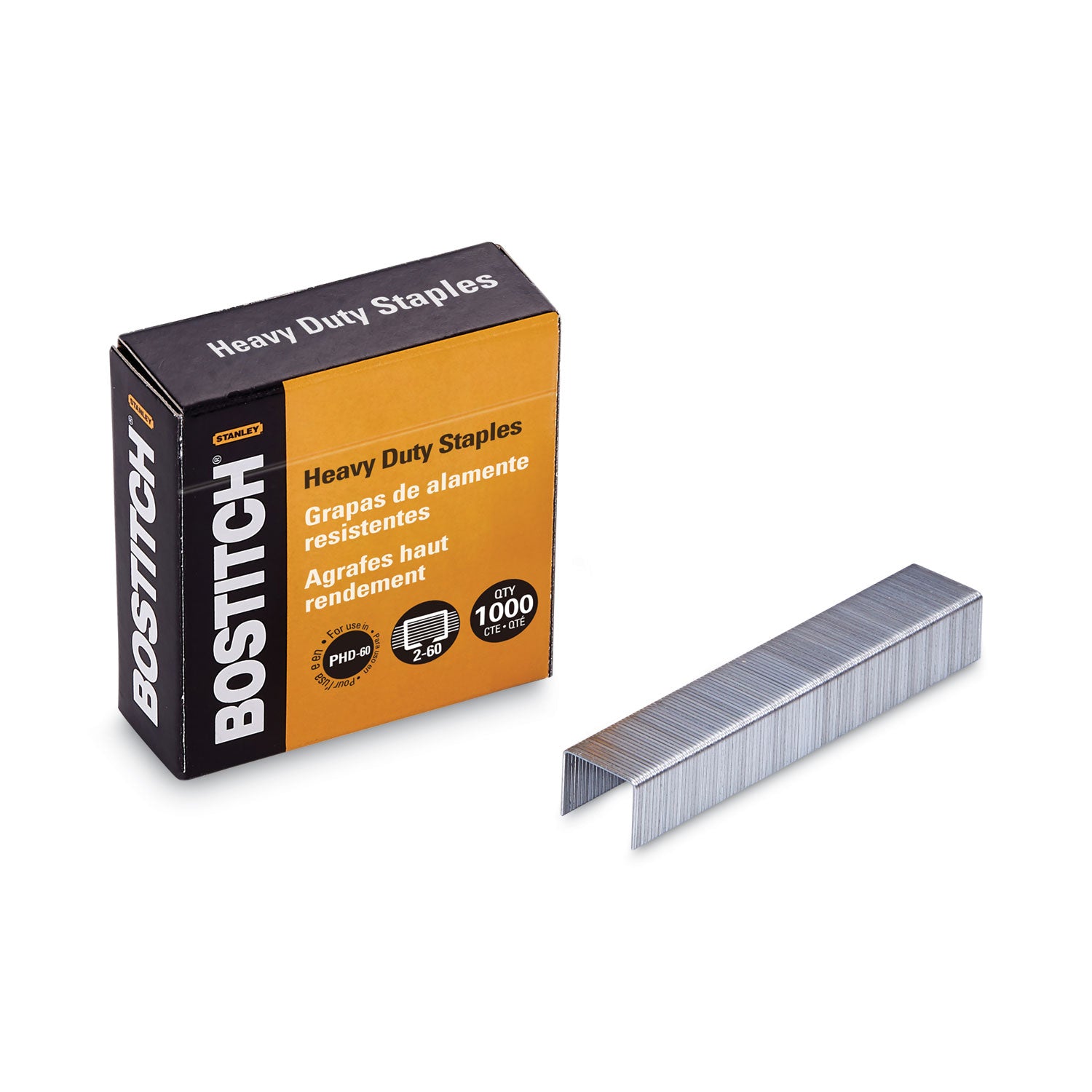 Heavy-Duty Premium Staples, 0.41" Leg, 0.5" Crown, Carbon Steel, 1,000/Box -