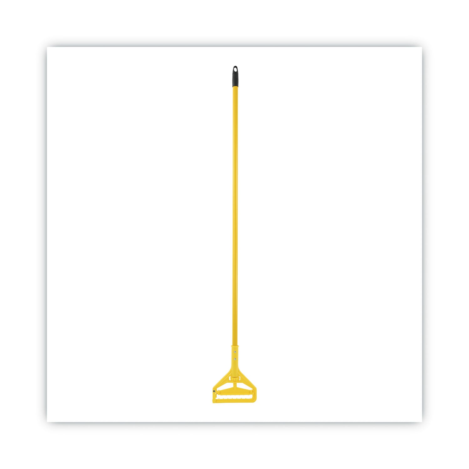 Quick Change Side-Latch Plastic Mop Head Handle, 60" Aluminum Handle, Yellow -