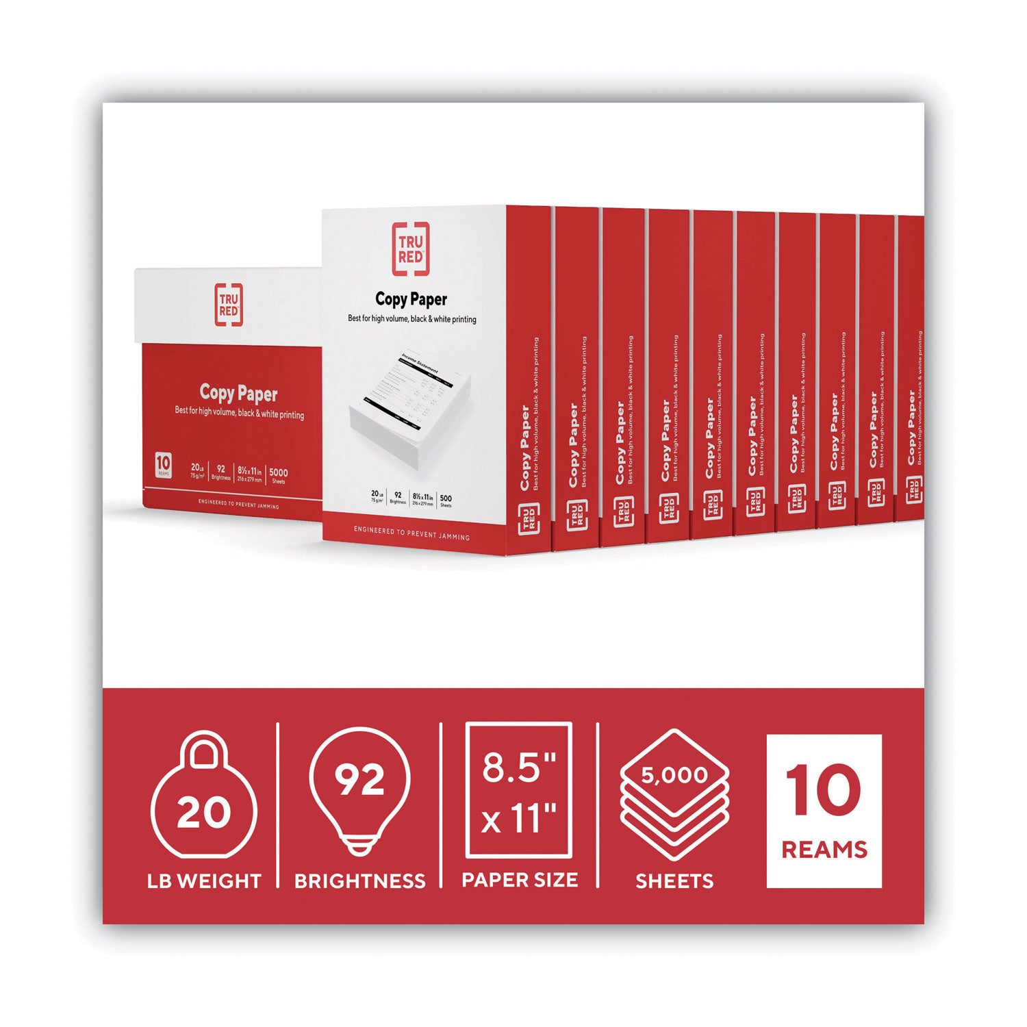 printer-paper-92-bright-20-lb-bond-weight-85-x-11-500-sheets-ream-10-reams-carton_tud135848 - 2