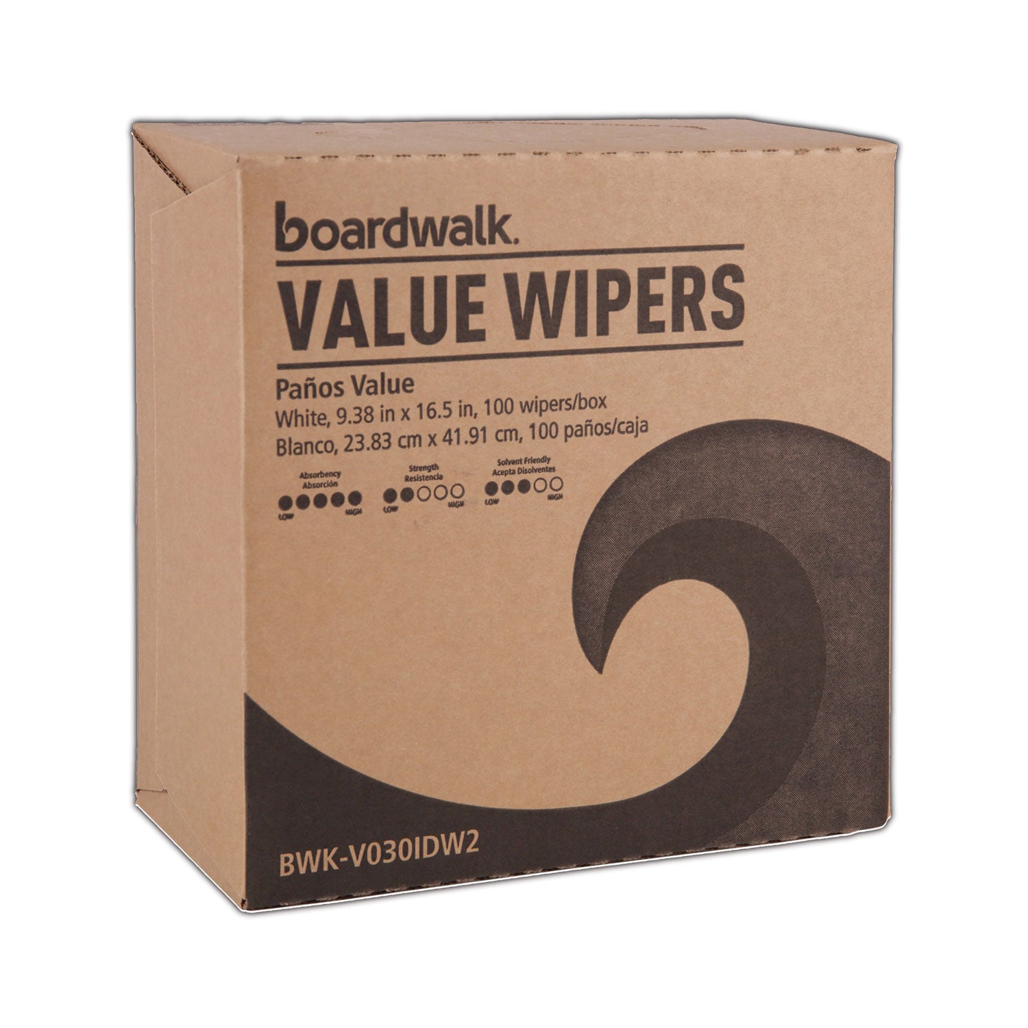 DRC Wipers, 9.33 x 16.5, White, 100 Dispenser Packs, 9 Dispenser Packs/Carton -