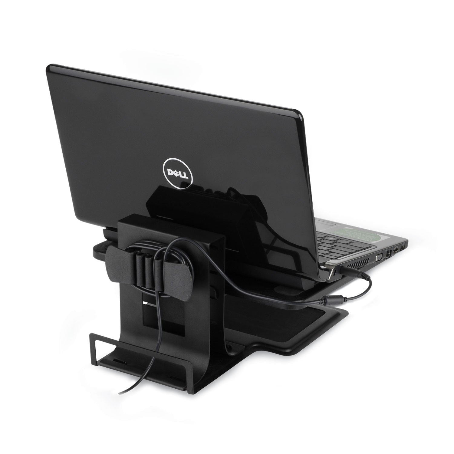 Adjustable Laptop Stand, 10" x 12.5" x 3" to 7", Black, Supports 7 lbs -
