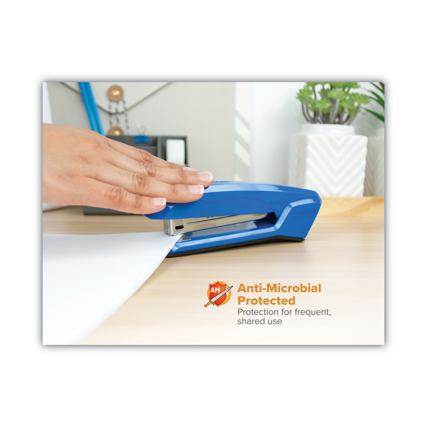 Ascend Stapler, 20-Sheet Capacity, Ice Blue -