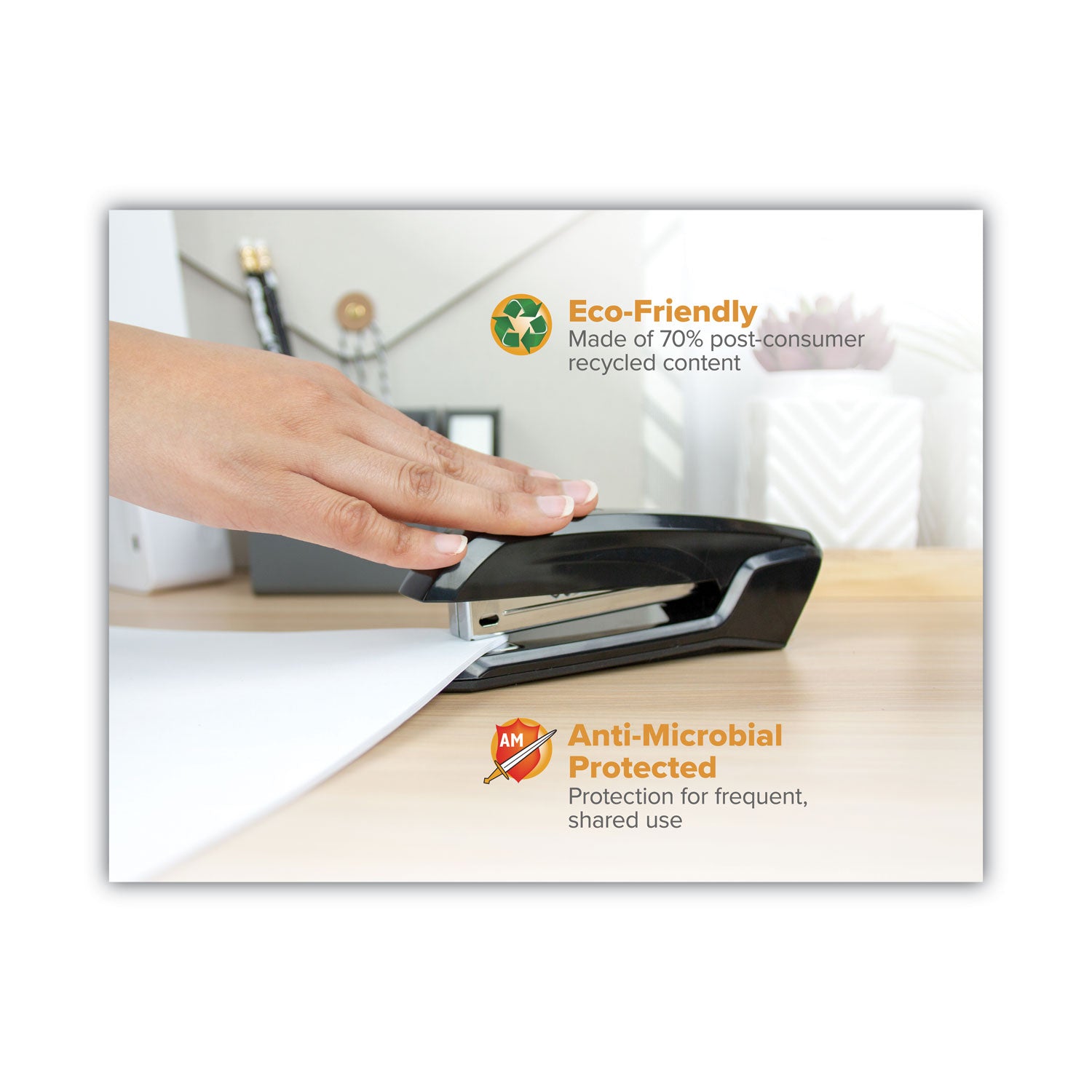 Ascend Stapler, 20-Sheet Capacity, Black -