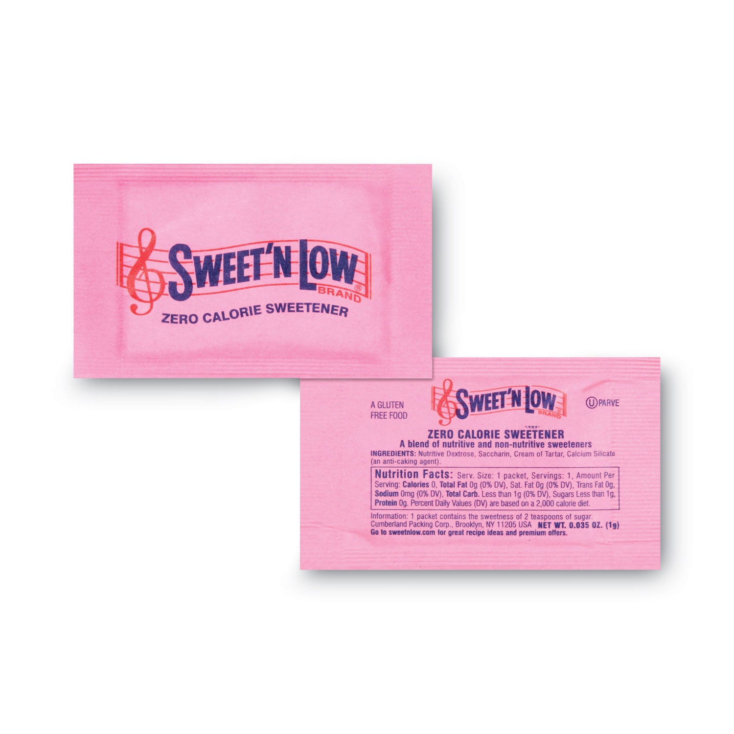 Zero Calorie Sweetener, 1 g Packet, 400 Packet/Box, 4 Box/Carton -