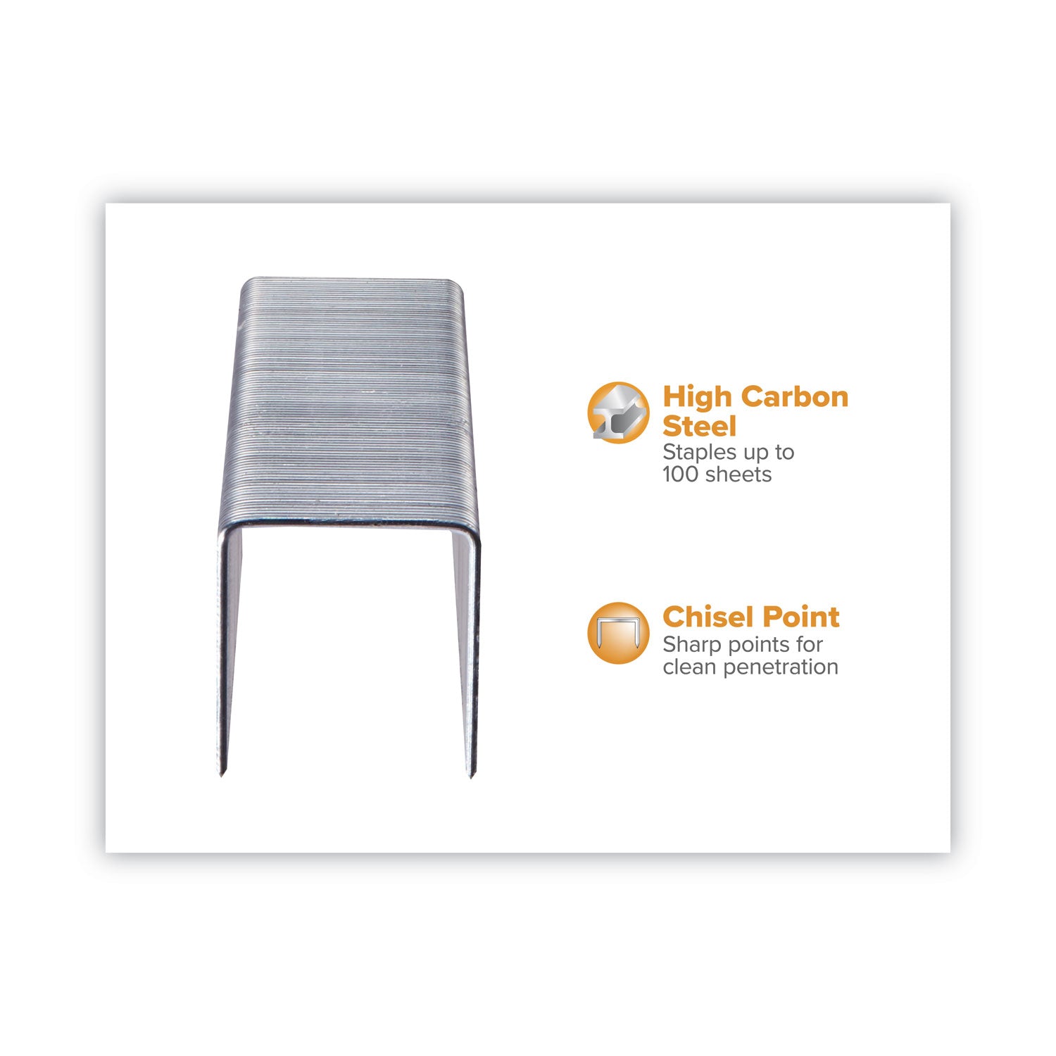 Premium Heavy-Duty Staples, 0.5" Leg, 0.5" Crown, Steel, 1,000/Box -