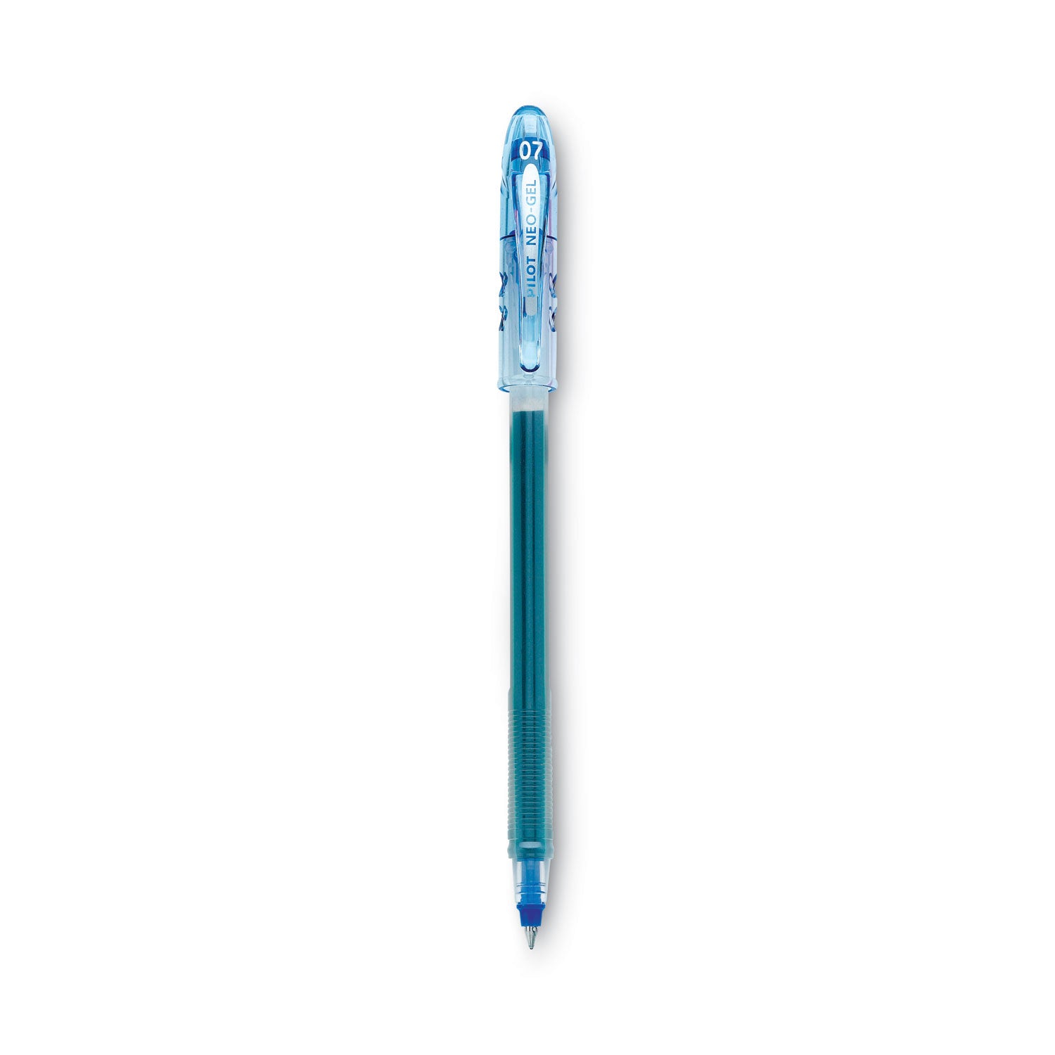 Neo-Gel Gel Pen, Stick, Fine 0.7 mm, Blue Ink, Translucent Blue Barrel, Dozen -