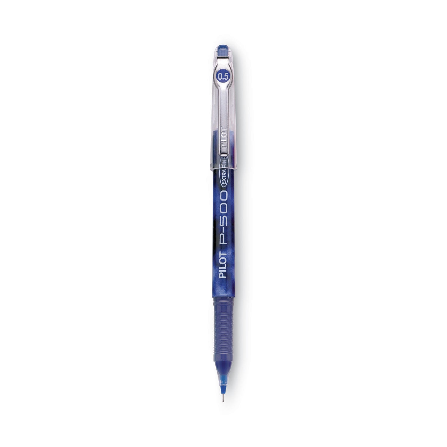Precise P-500 Gel Pen, Stick, Extra-Fine 0.5 mm, Blue Ink, Blue Barrel, Dozen -