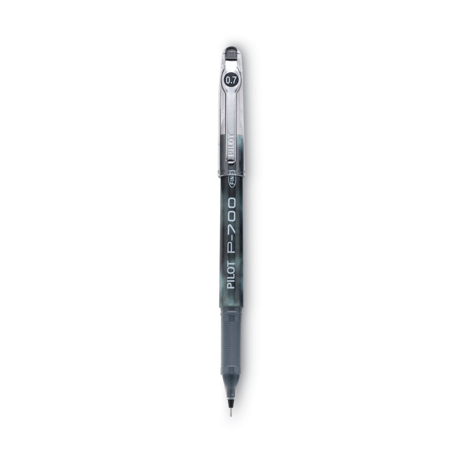 Precise P-700 Gel Pen, Stick, Fine 0.7 mm, Black Ink, Black Barrel, Dozen -