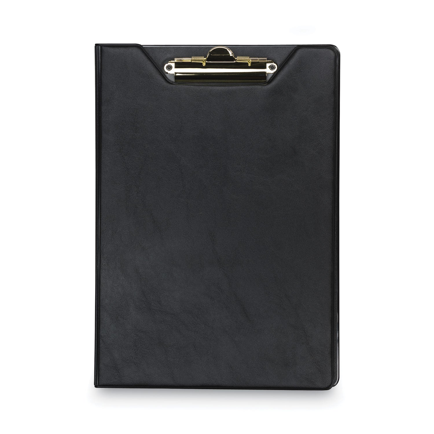 Value Padfolio, Heavyweight Sealed Vinyl, Brass Clip, Inside Front Pocket, Black -