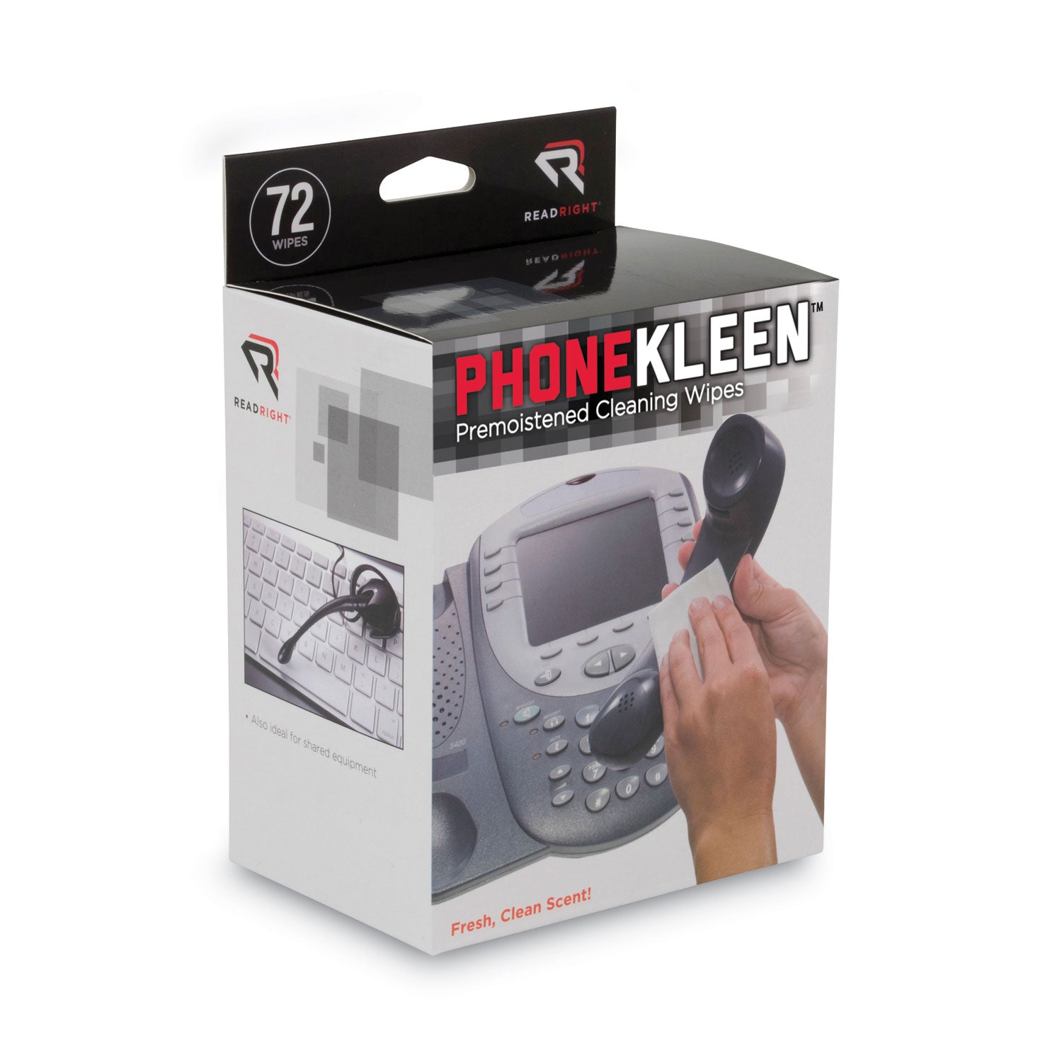 PhoneKleen Wet Wipes, Cloth, 5 x 5, 72/Box -