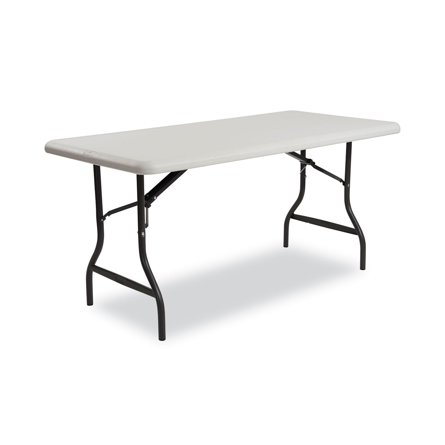 IndestrucTable Industrial Folding Table, Rectangular, 96" x 30" x 29", Platinum -