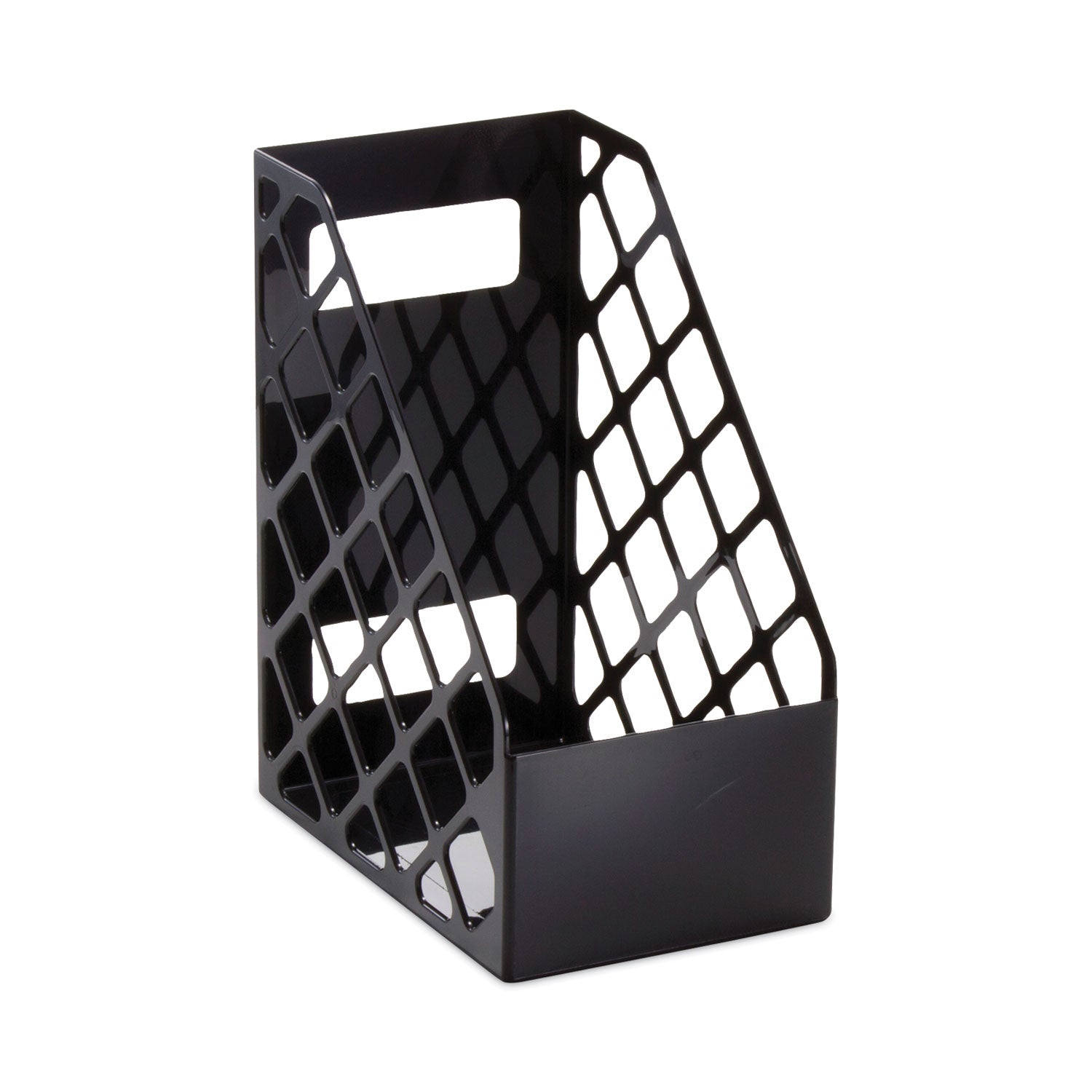 Recycled Plastic Large Magazine File, 6.25 x 9.5 x 11.88, Black -