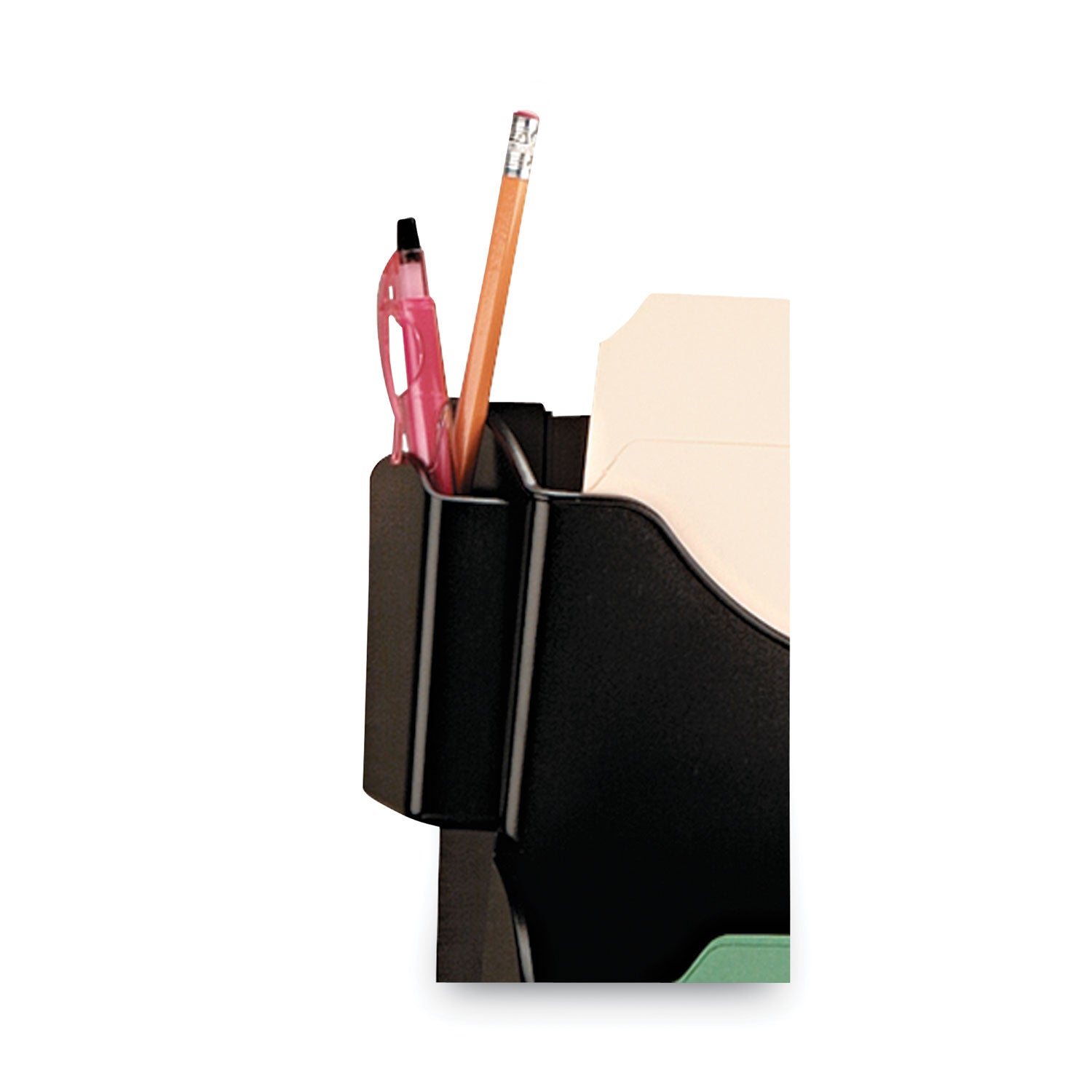 Grande Central Filing System, 4 Sections, Legal/Letter Size, Wall Mount, 16.63" x 4.75" x 27.5", Black, 4/Pack -