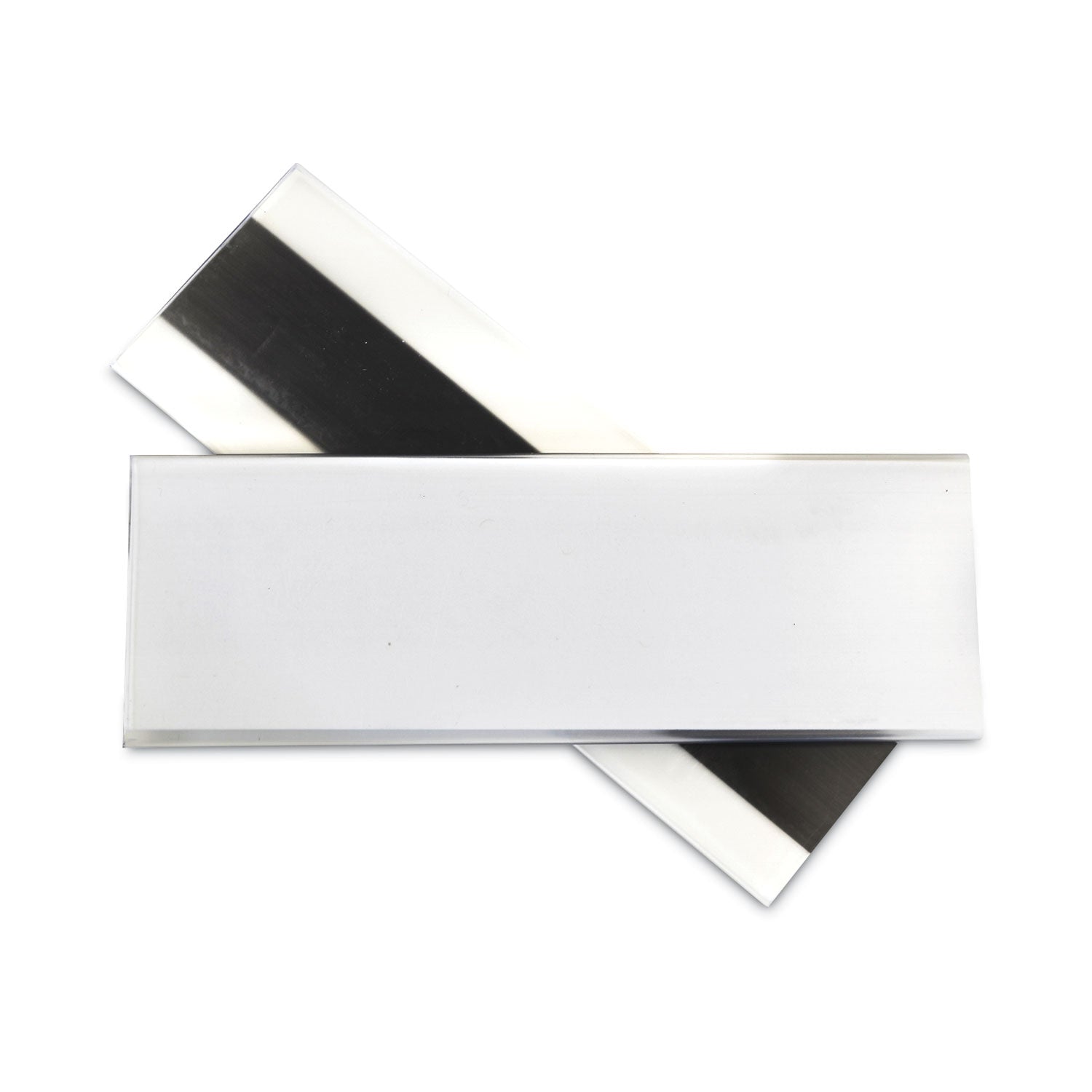 HOL-DEX Magnetic Shelf/Bin Label Holders, Side Load, 2 x 6, Clear, 10/Box -