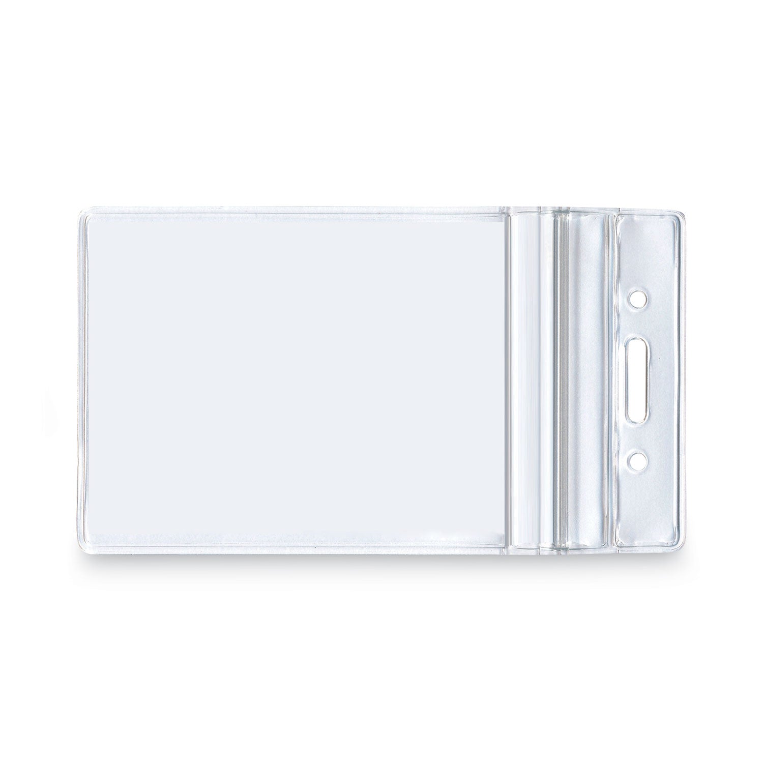 Resealable ID Badge Holders, Vertical Orientation, Transparent Frost 2.68" x 5" Holder, 2.38" x 3.75" Insert, 50/Pack -