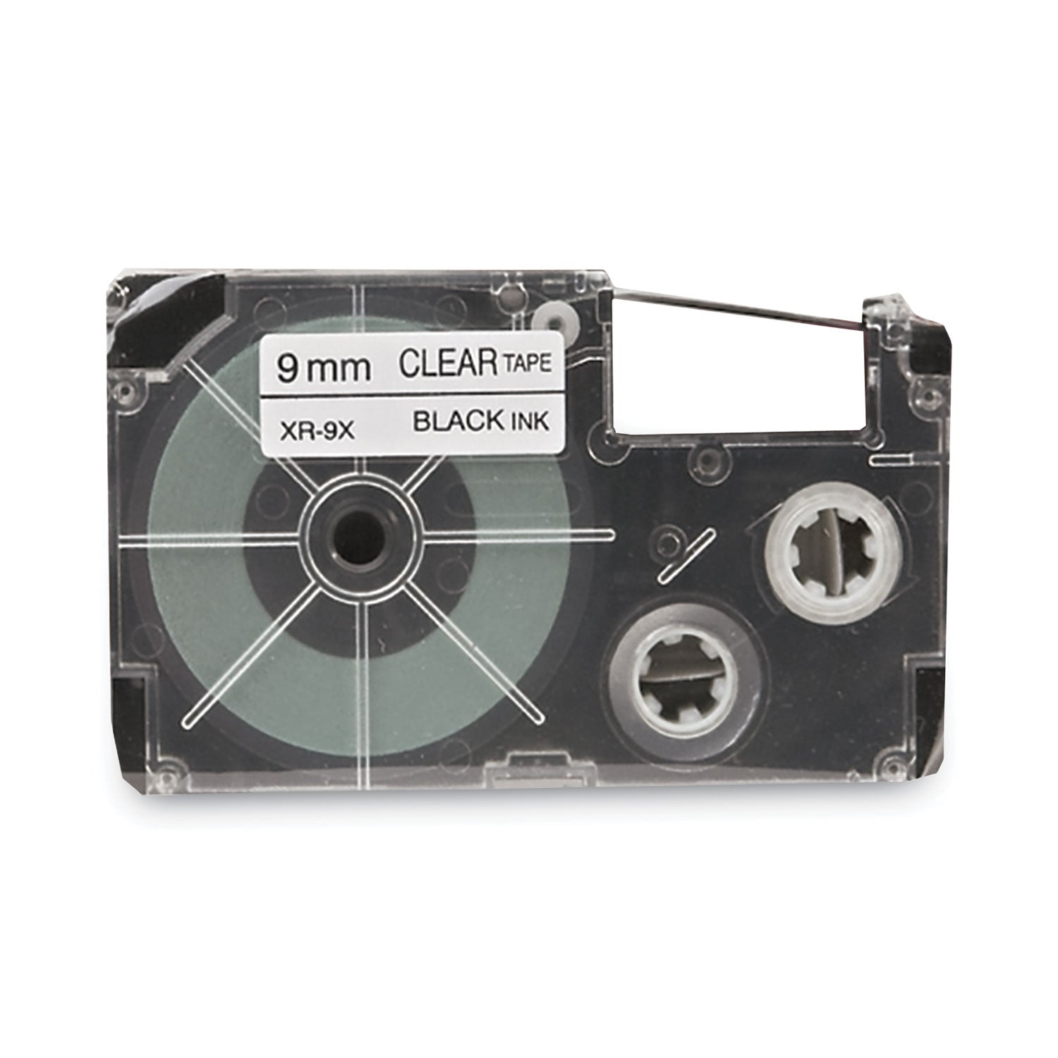 Tape Cassettes for KL Label Makers, 0.37" x 26 ft, Black on Clear, 2/Pack -