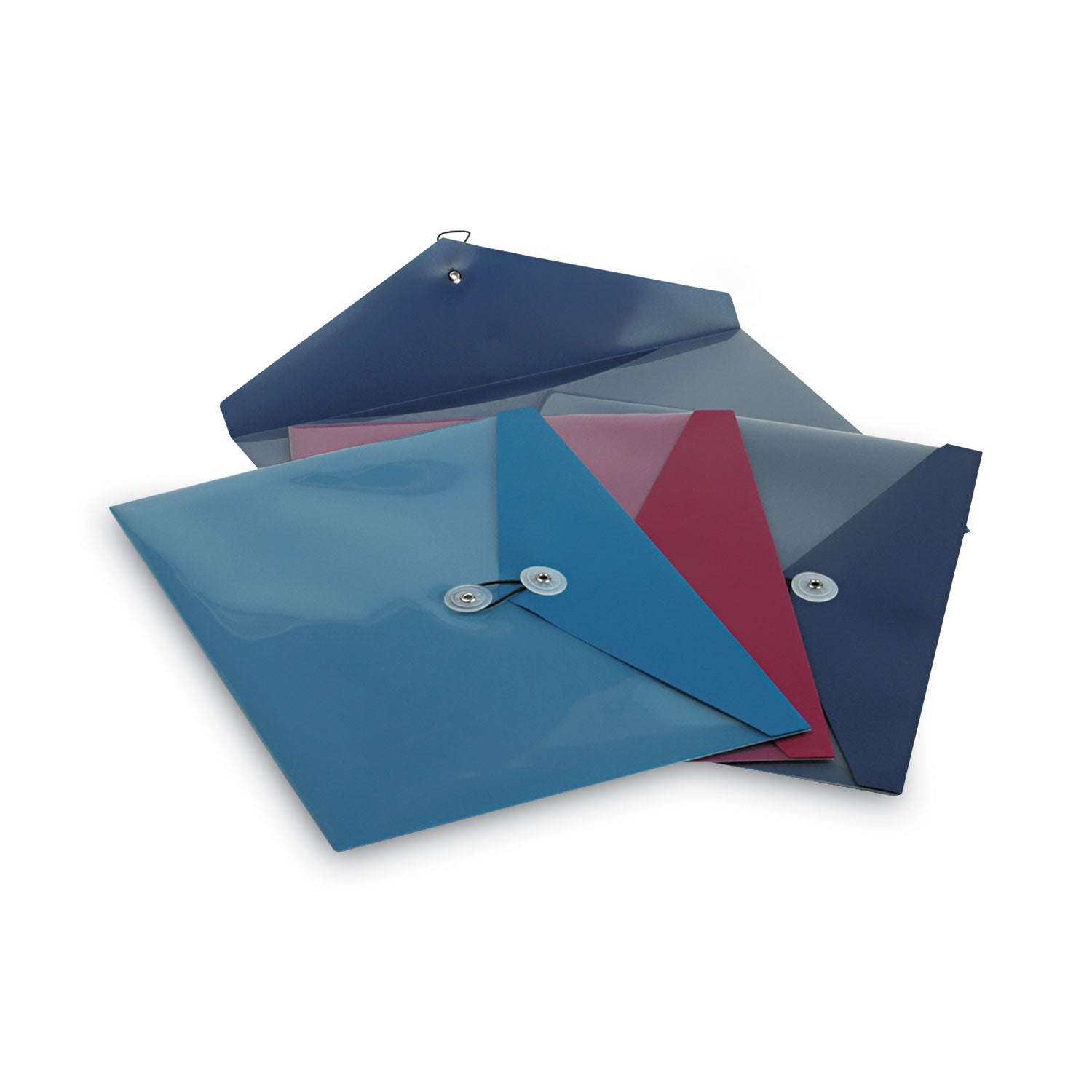 Poly Envelopes, Letter Size, Assorted Colors, 4/Pack -