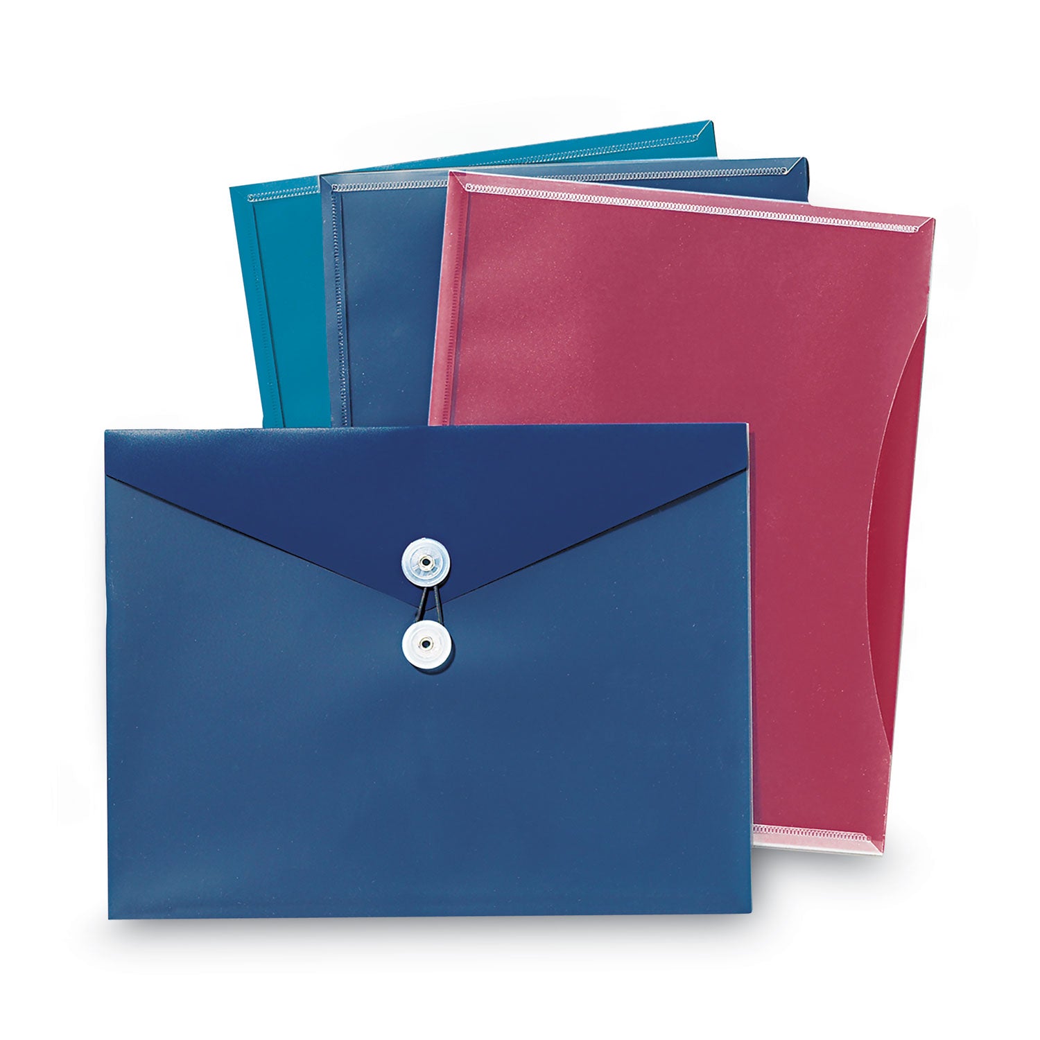 Poly Envelopes, Letter Size, Assorted Colors, 4/Pack -