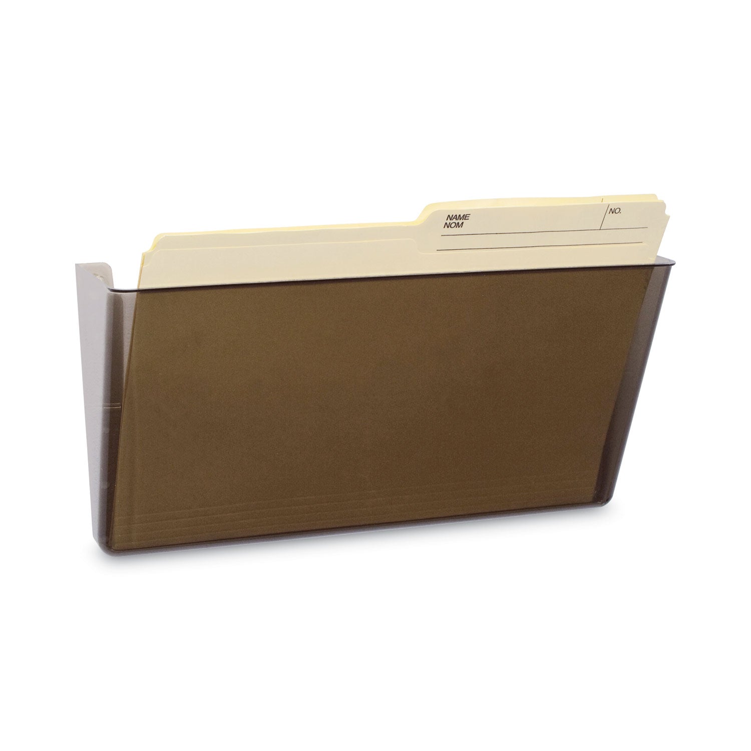 Wall File, Letter Size, 13" x 4" x 7", Smoke -