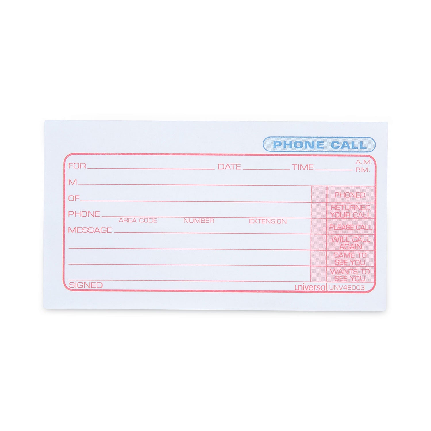 Wirebound Message Books, Two-Part Carbonless, 5 x 2.75, 4 Forms/Sheet, 400 Forms Total -