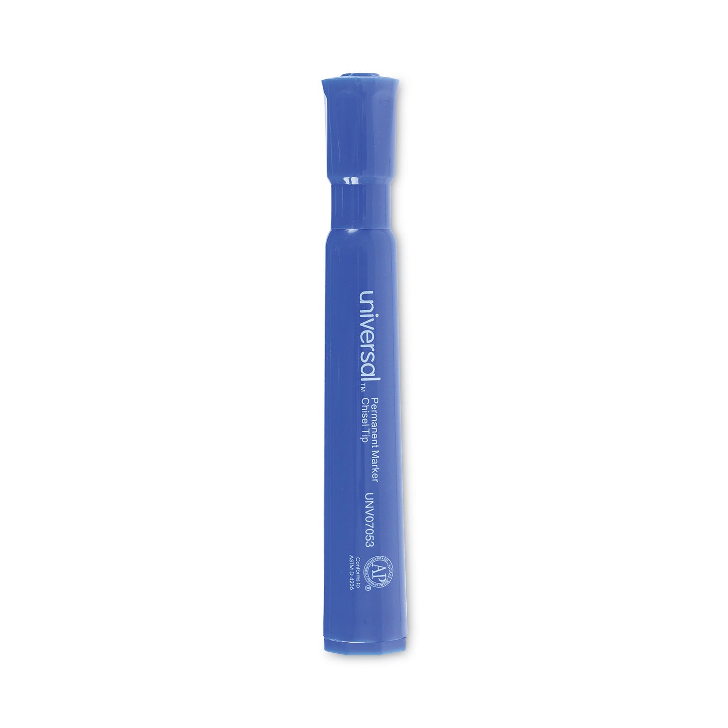 Chisel Tip Permanent Marker, Broad Chisel Tip, Blue, Dozen -