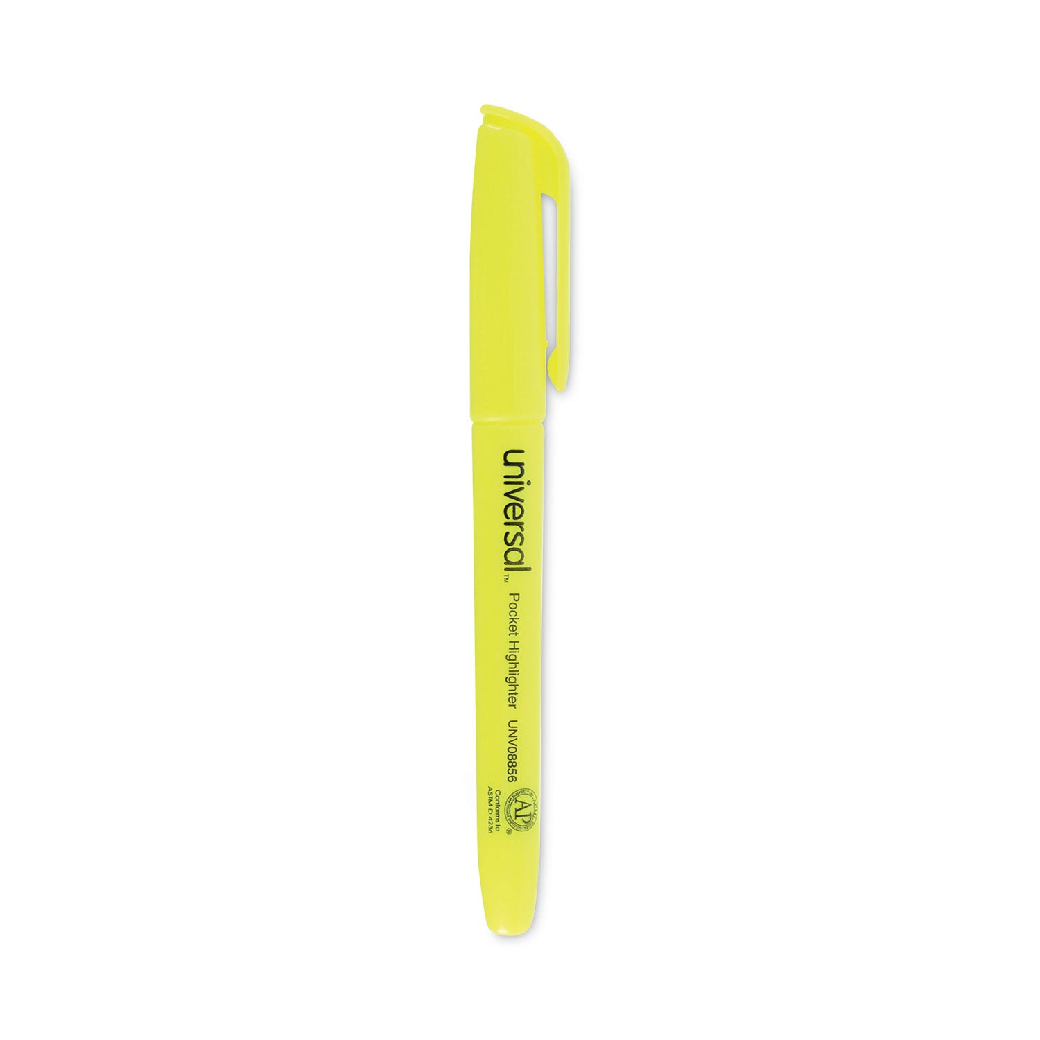 pocket-highlighter-value-pack-fluorescent-yellow-ink-chisel-tip-yellow-barrel-36-pack_unv08856 - 1