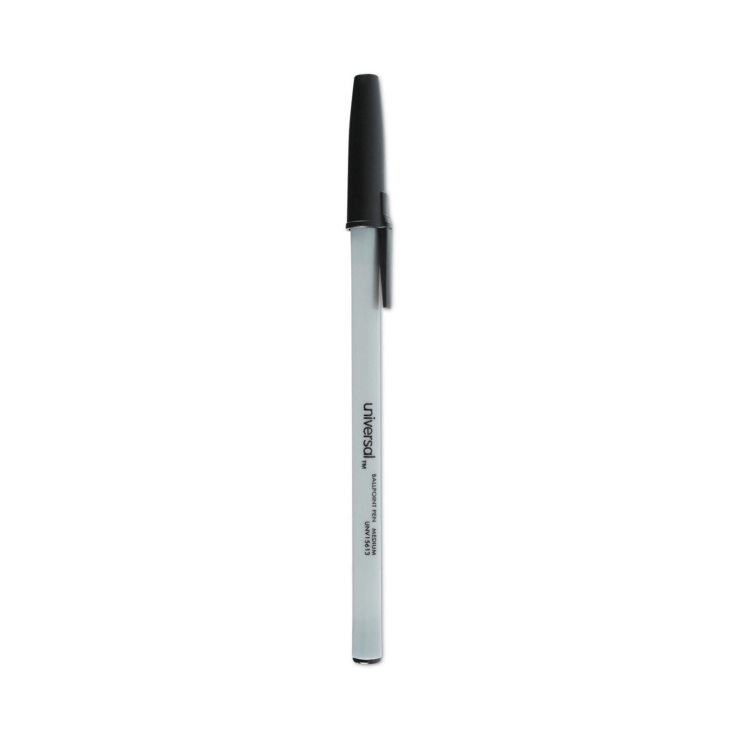 Ballpoint Pen Value Pack, Stick, Medium 1 mm, Black Ink, Gray/Black Barrel, 60/Pack -