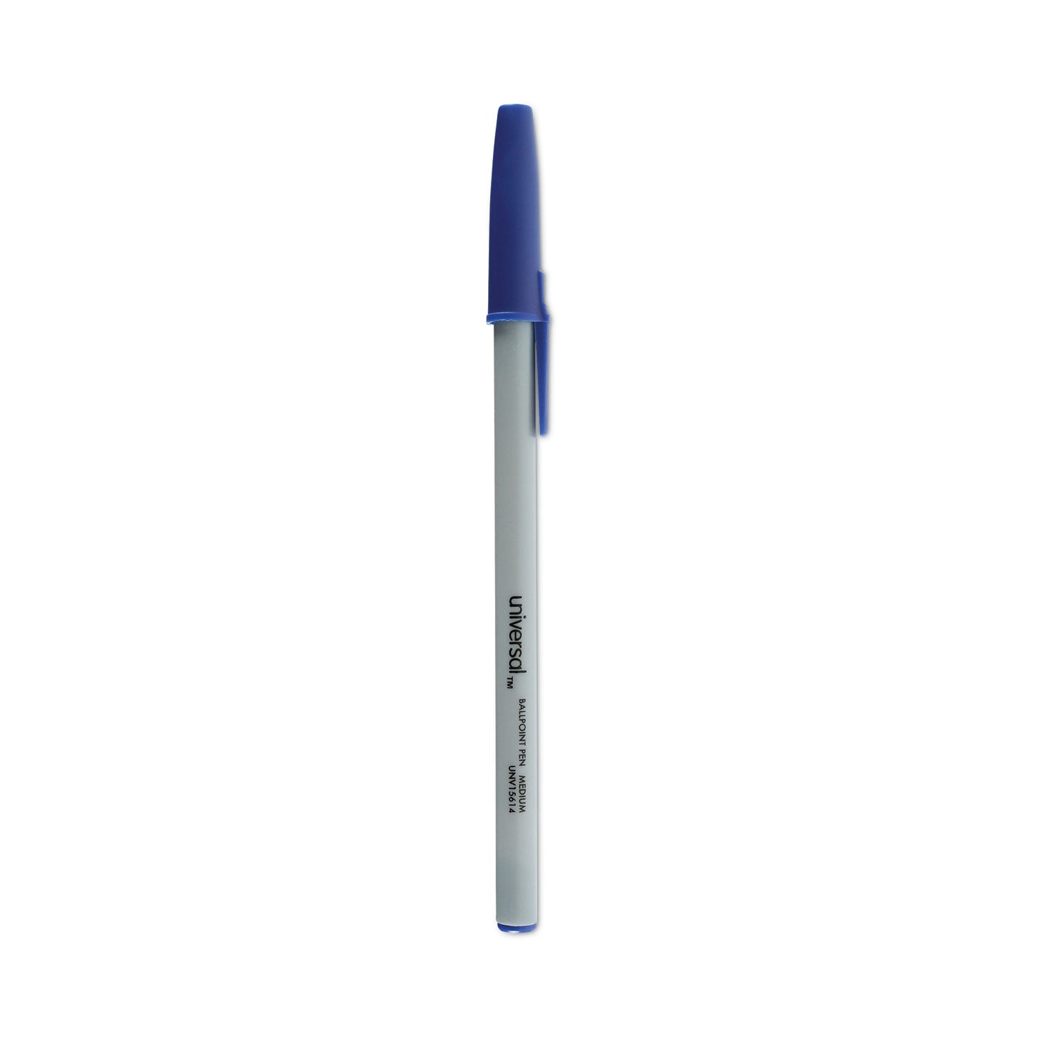 Ballpoint Pen Value Pack, Stick, Medium 1 mm, Blue Ink, Gray/Blue Barrel, 60/Pack -
