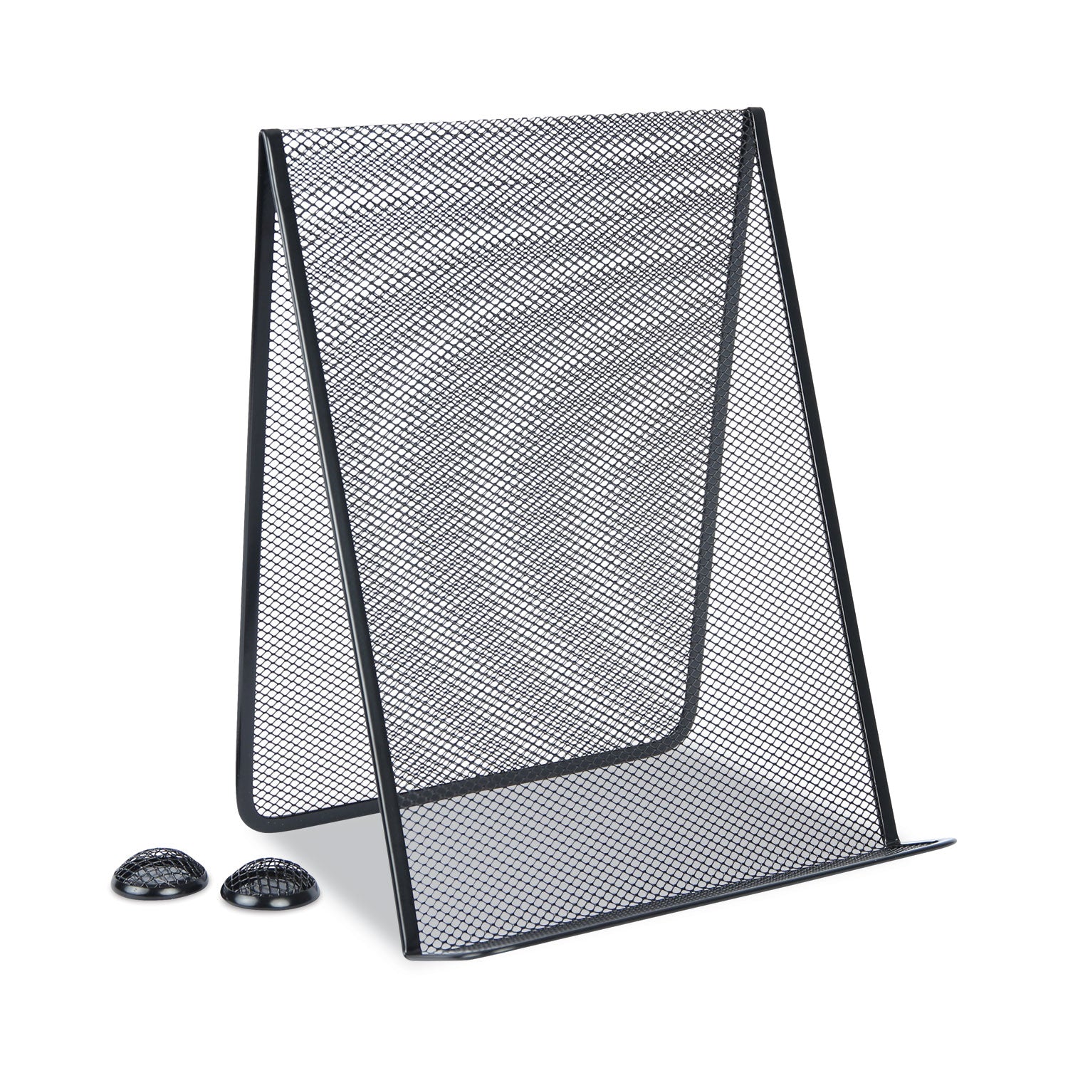 metal-mesh-document-holder-free-standing-35-sheet-capacity-metal-black_unv20027 - 1