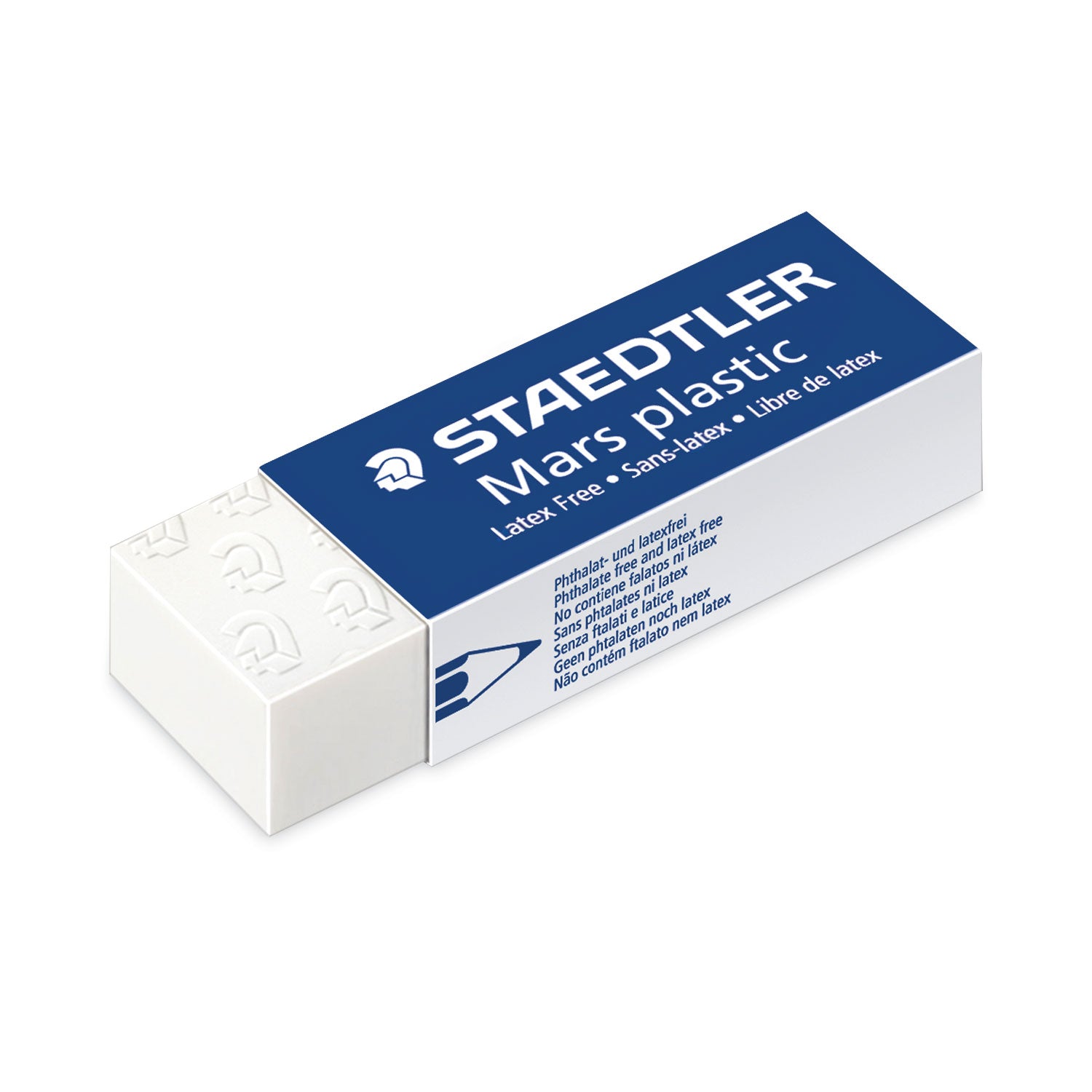 Mars Eraser, For Pencil/Ink Marks, Rectangular Block, Large, White, 20/Box -
