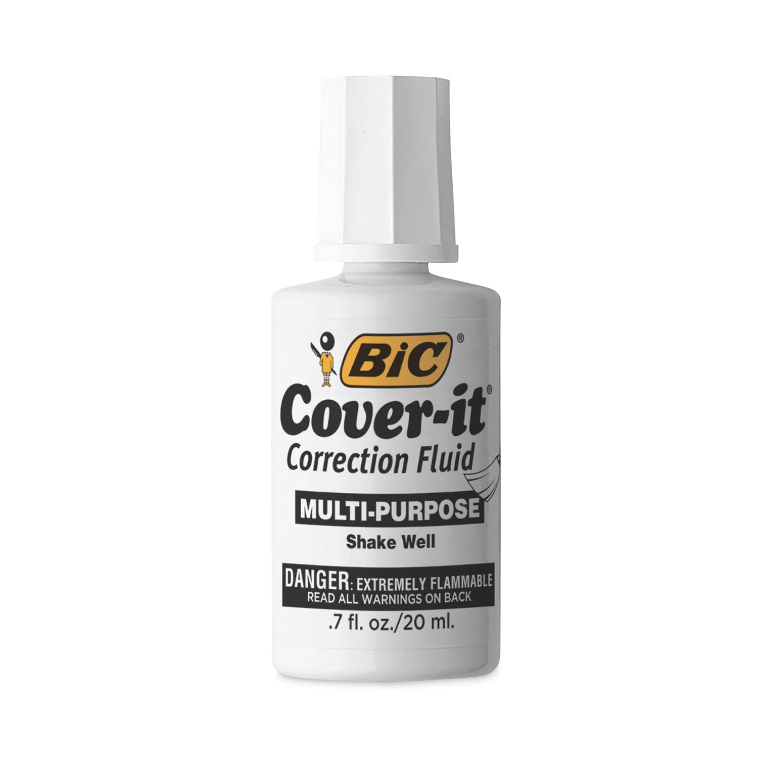 Cover-It Correction Fluid, 20 ml Bottle, White -