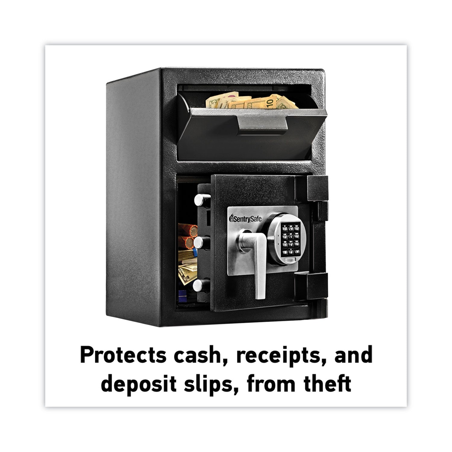 Digital Depository Safe, Large, 0.94 cu ft, 14w x 15.6d x 20h, Black -