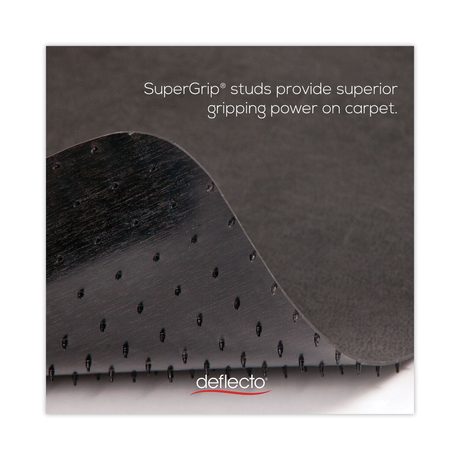 SuperMat Frequent Use Chair Mat for Medium Pile Carpet, 45 x 53, Rectangular, Black -