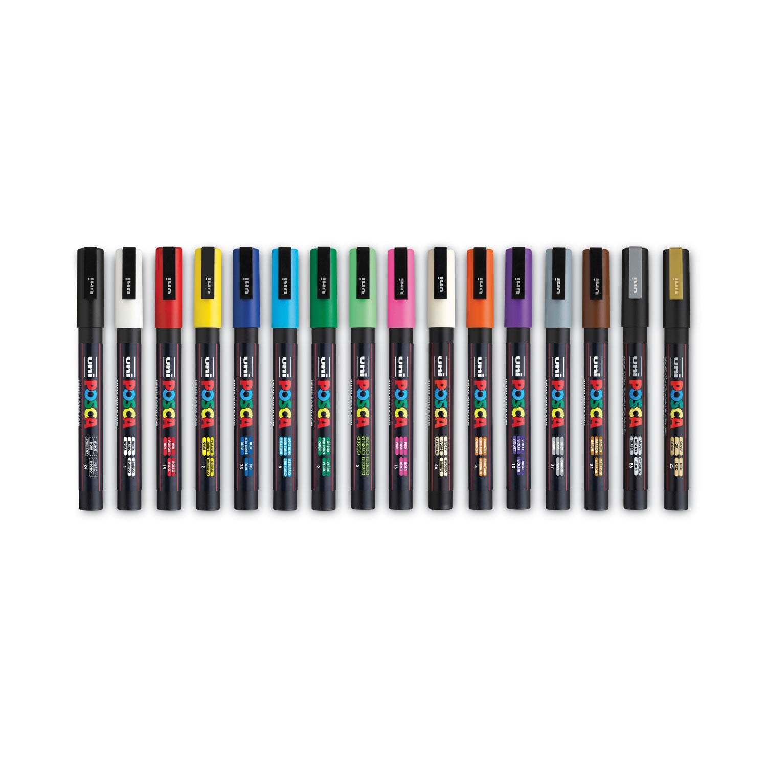 permanent-specialty-marker-fine-bullet-tip-assorted-colors16-pack_ubcpc3m16c - 2