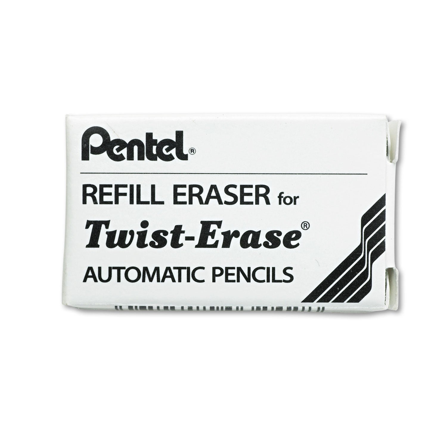 Eraser Refills for Pentel Side FX and Twist-Erase Pencils, Cylindrical Rod, White, 3/Tube -