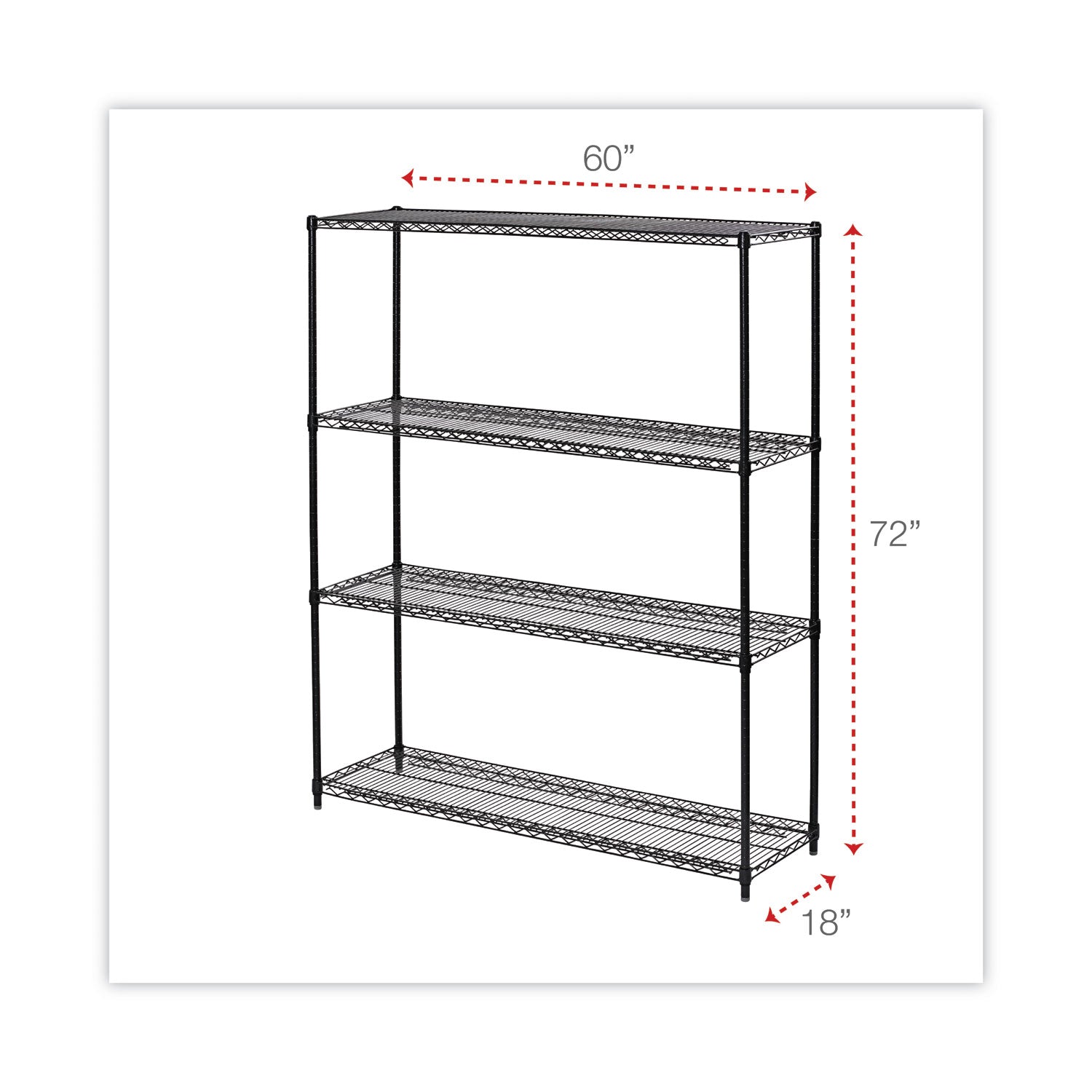 all-purpose-wire-shelving-starter-kit-four-shelf-60w-x-18d-x-72h-black-anthracite-plus_alesw206018ba - 2