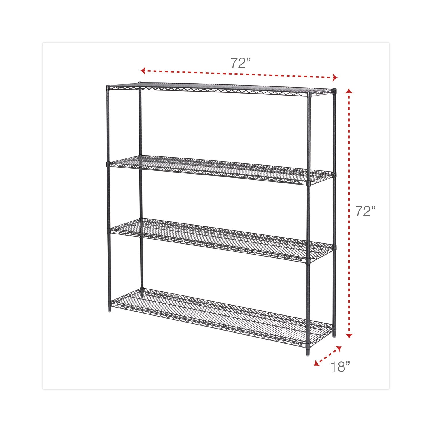 ba-plus-wire-shelving-kit-four-shelf-72w-x-18d-x-72h-black-anthracite-plus_alesw207218ba - 2