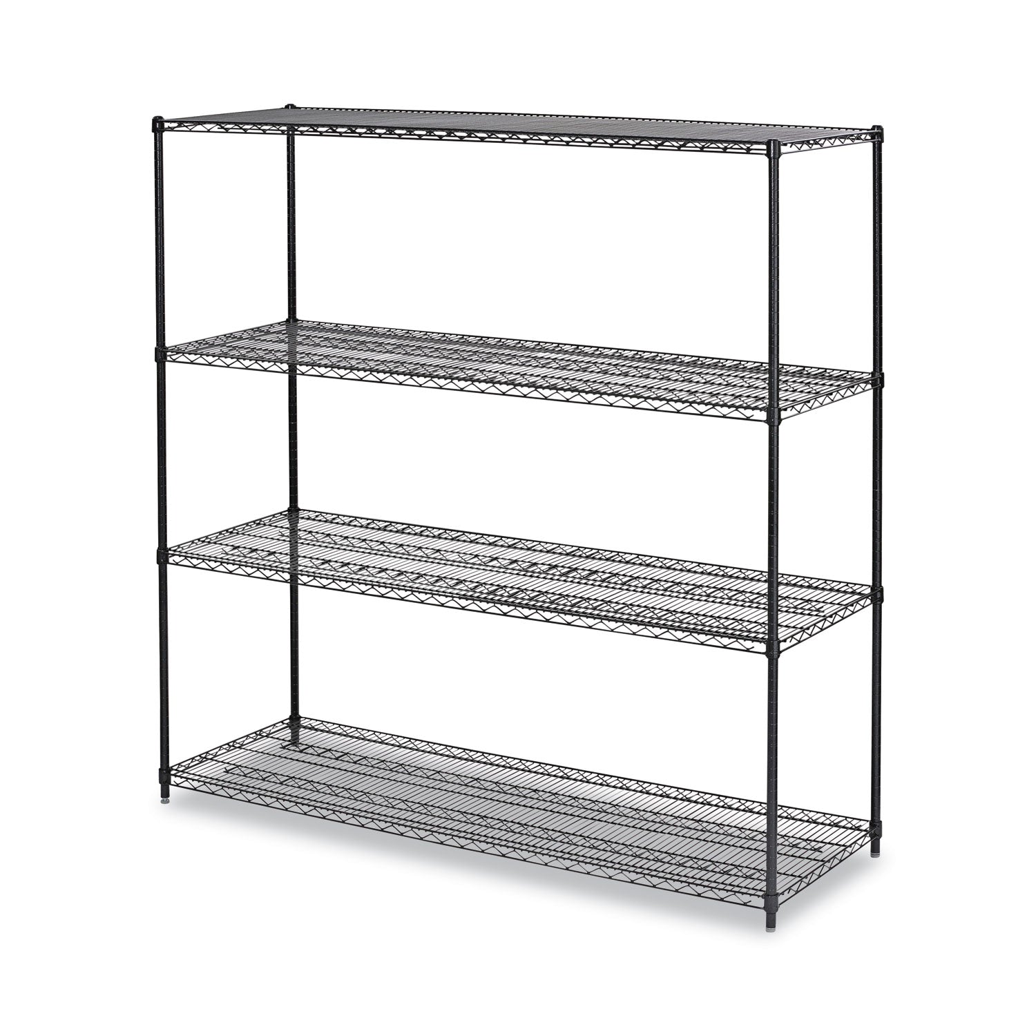 ba-plus-wire-shelving-kit-four-shelf-72w-x-24d-x-72h-black-anthracite-plus_alesw207224ba - 1