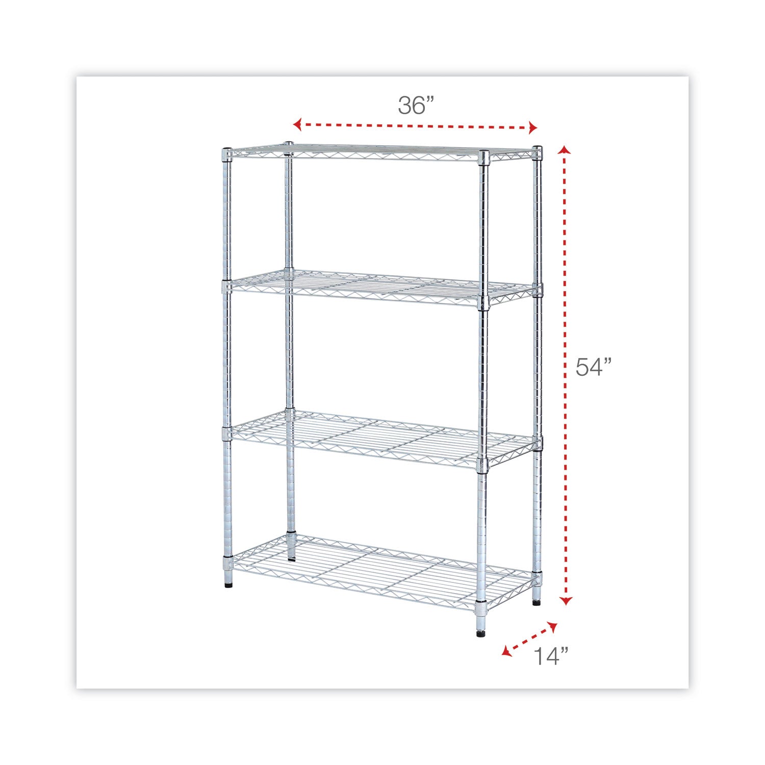 residential-wire-shelving-four-shelf-36w-x-14d-x-54h-silver_alesw843614sr - 2