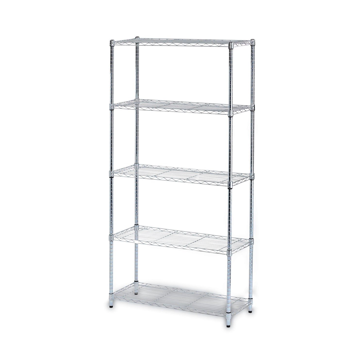residential-wire-shelving-five-shelf-36w-x-14d-x-72h-silver_alesw853614sr - 1