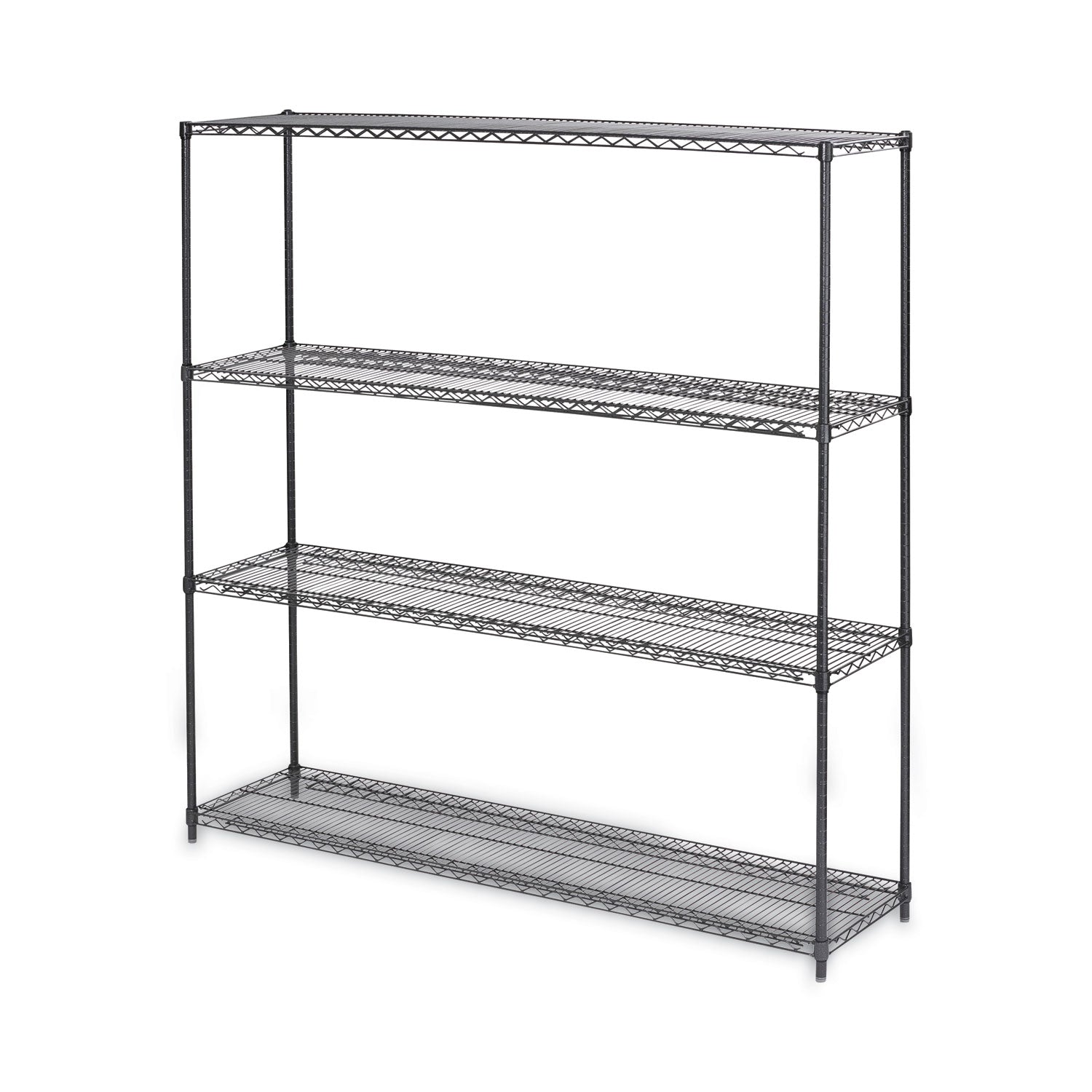 ba-plus-wire-shelving-kit-four-shelf-72w-x-18d-x-72h-black-anthracite-plus_alesw207218ba - 1